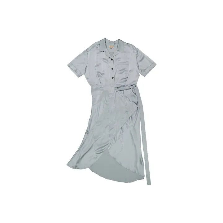 Burberry Burberry Gray Long Sleeve Dress for Women 0079 Size S / US 4 / IT 40 - 1 Thumbnail