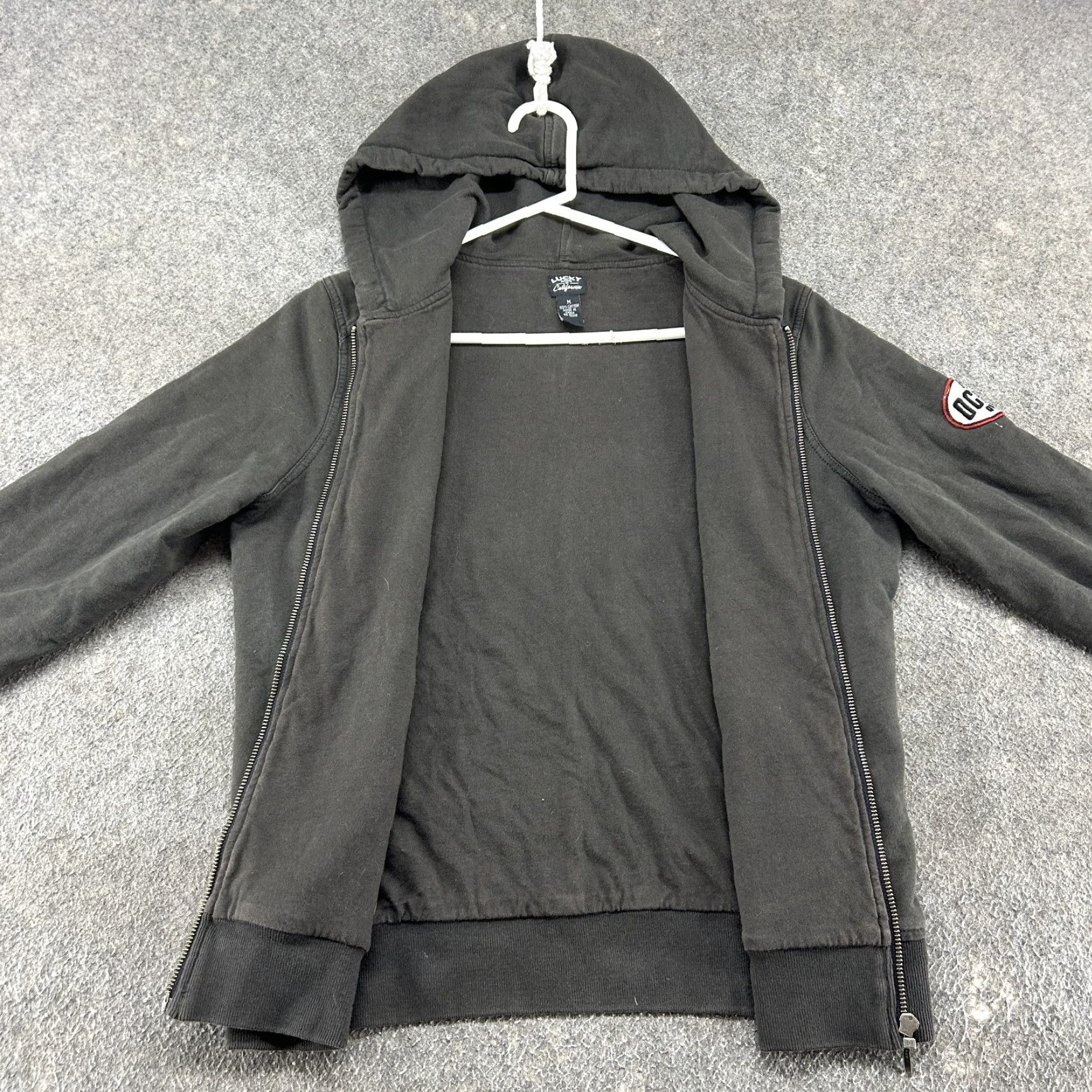 Lucky Brand VINTAGE Lucky Brand Hoodie Women M Black Full Zip Love Rally Moto City Wings Y2K 90s City Womens Size M / US 6-8 / IT 42-44 - 6 Thumbnail
