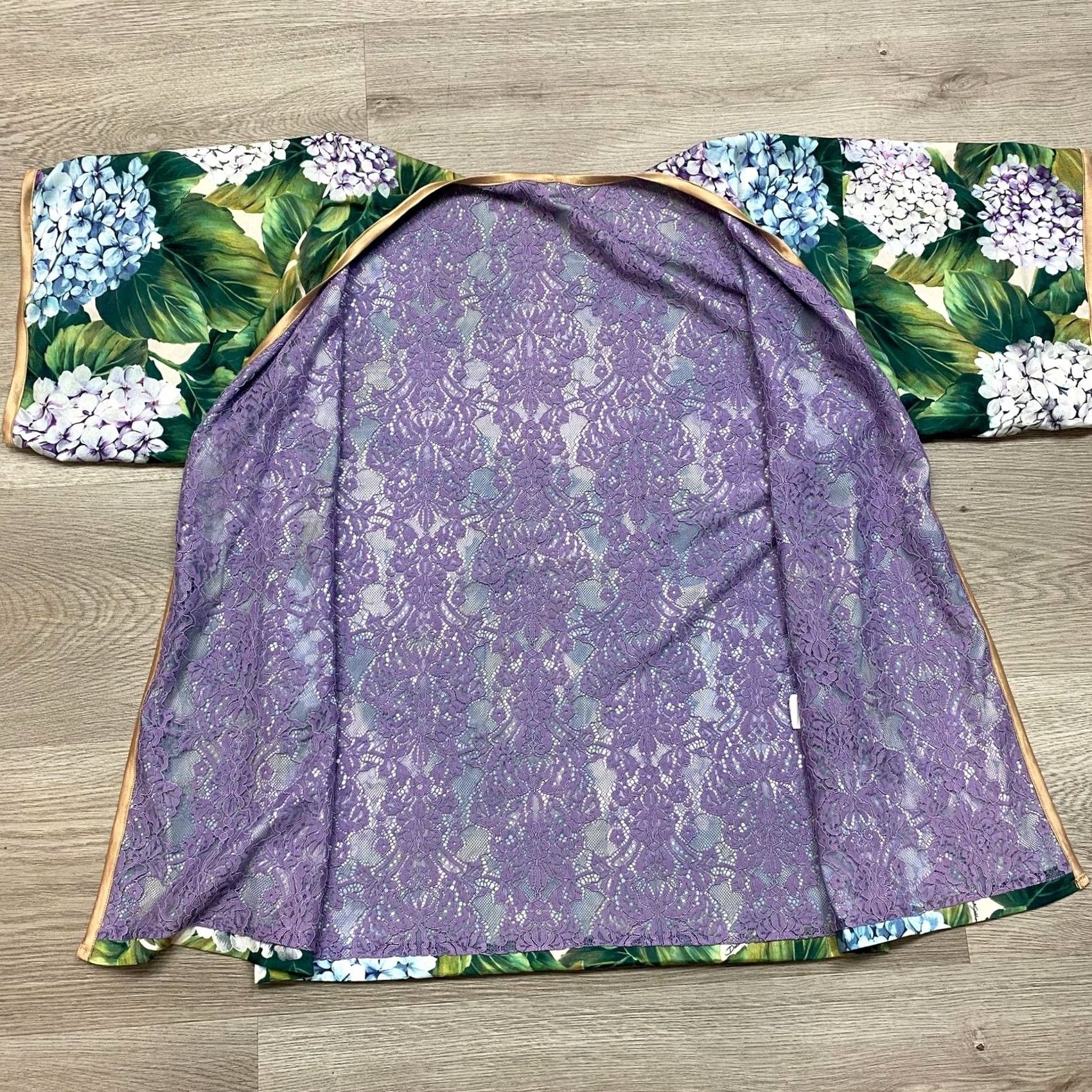 Dolce & Gabbana Dolce & Gabbana Hortensia Silk Lace Lined Kimono Jacket Rare Women's 38 Size XS / US 0-2 / IT 36-38 - 3 Thumbnail