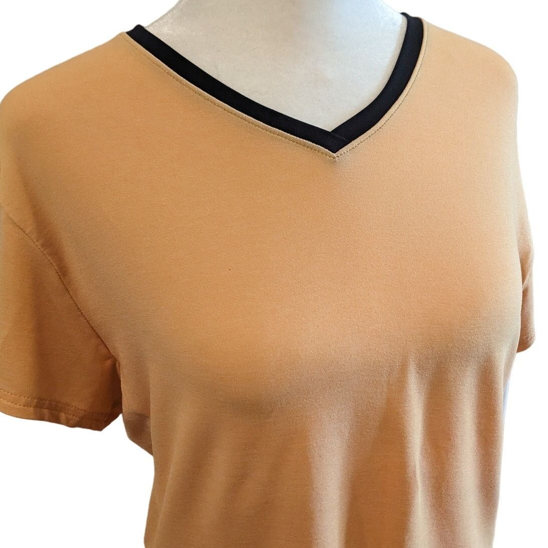 Other Title Nine Orange Insport Athletic V-Neck T-Shirt Large Size L / US 10 / IT 46 - 3 Thumbnail