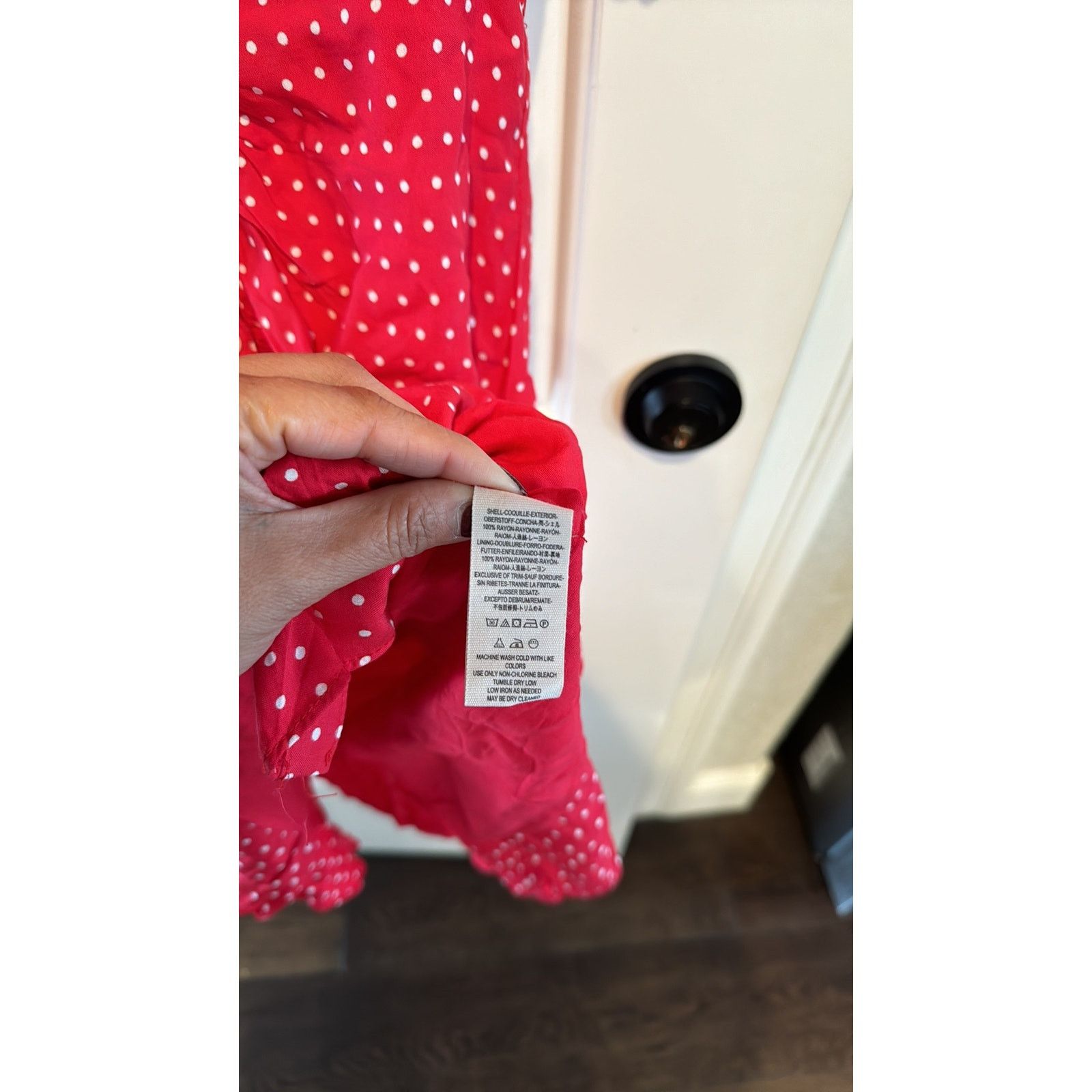 Free People Free People Pipa Short Sleeve retro mini dress red polka dot Size L / US 10 / IT 46 - 12 Thumbnail
