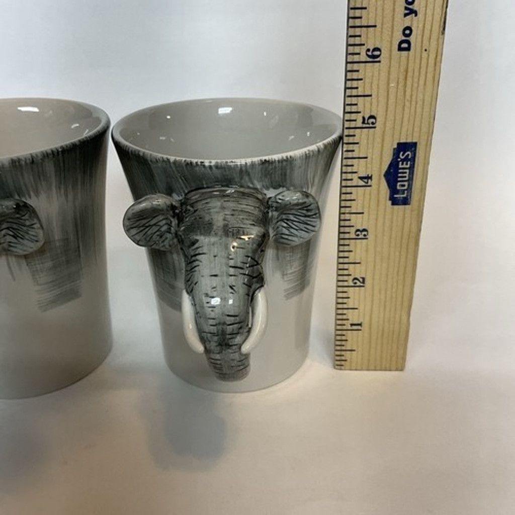 Other Pier 1 Imports Hand Painted Figural Elephant Coffee Mug Cup Size ONE SIZE - 5 Thumbnail