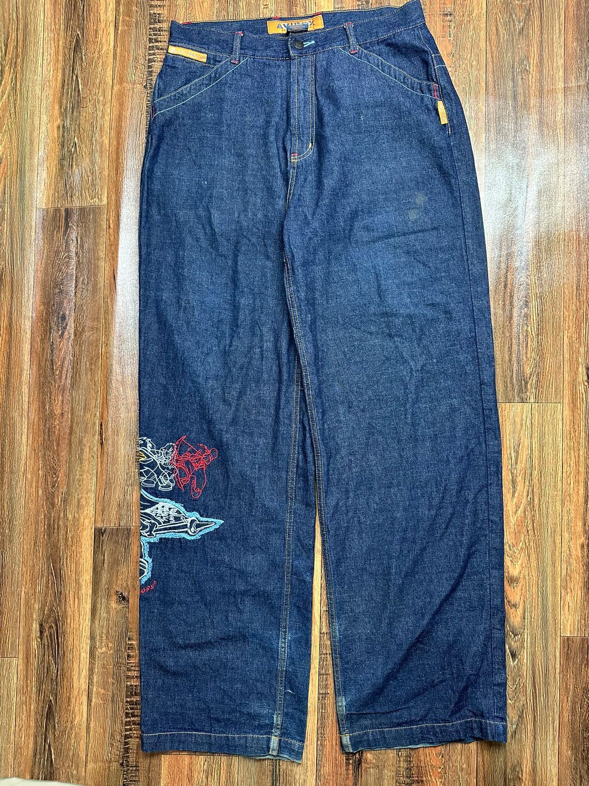 Avirex × Vintage Vintage Y2K Avirex NYC hip hop embroidered baggy Size US 32 / EU 48 - 2 Thumbnail