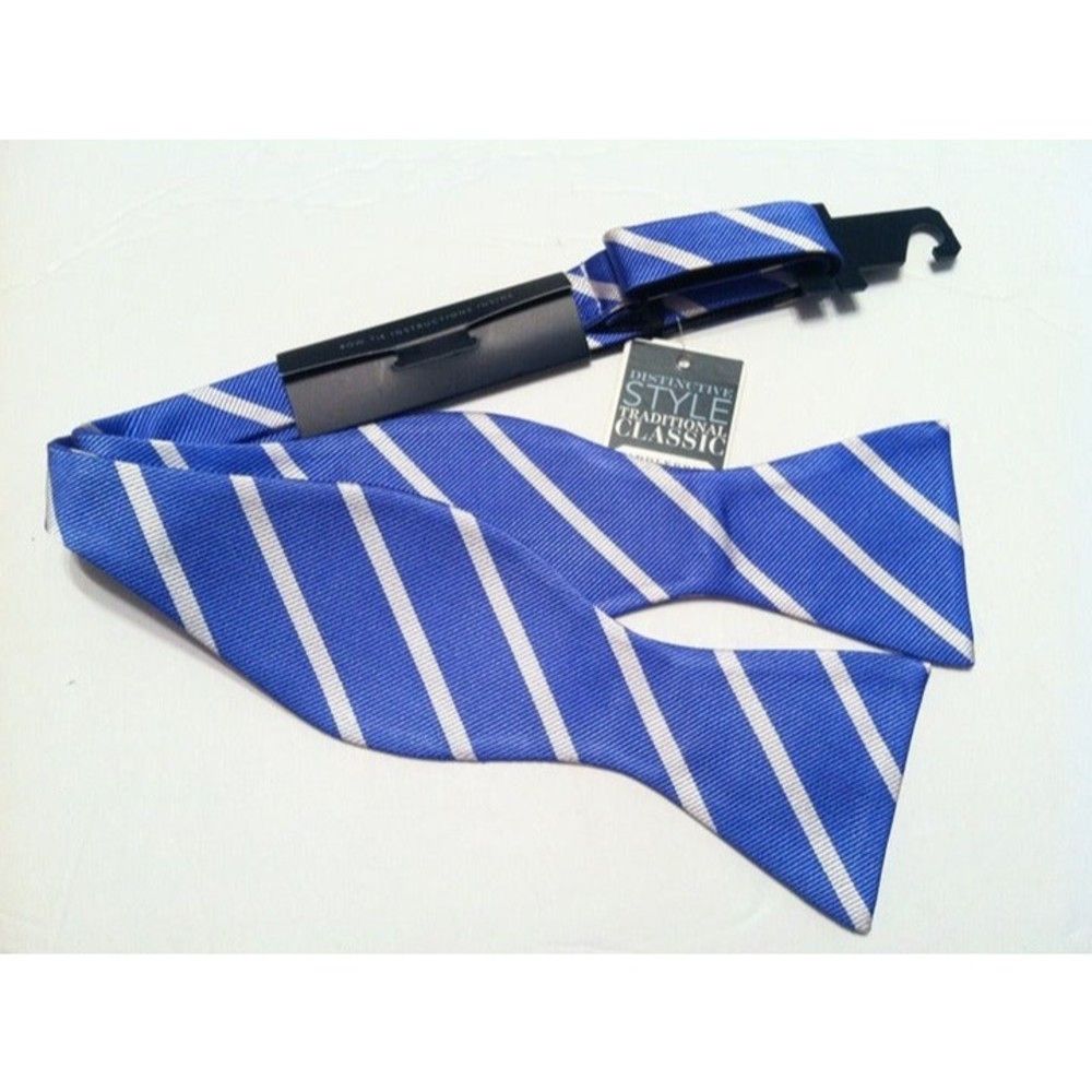 Saddlebred SADDLEBRED MENS NEW BLUE BOW TIE Size ONE SIZE - 2 Thumbnail
