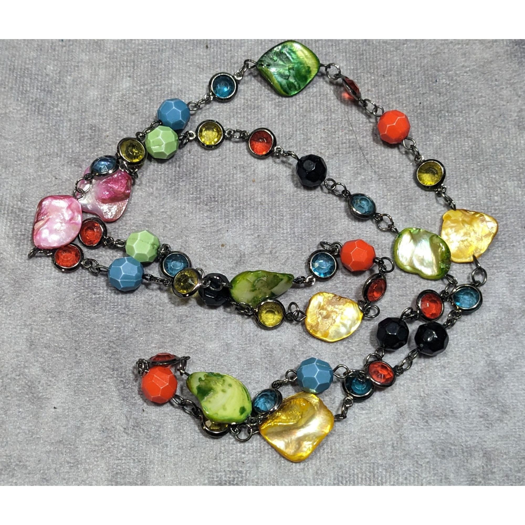 Other Candycore Rainbow Shell And Gem Beaded Necklace Size ONE SIZE - 6 Thumbnail