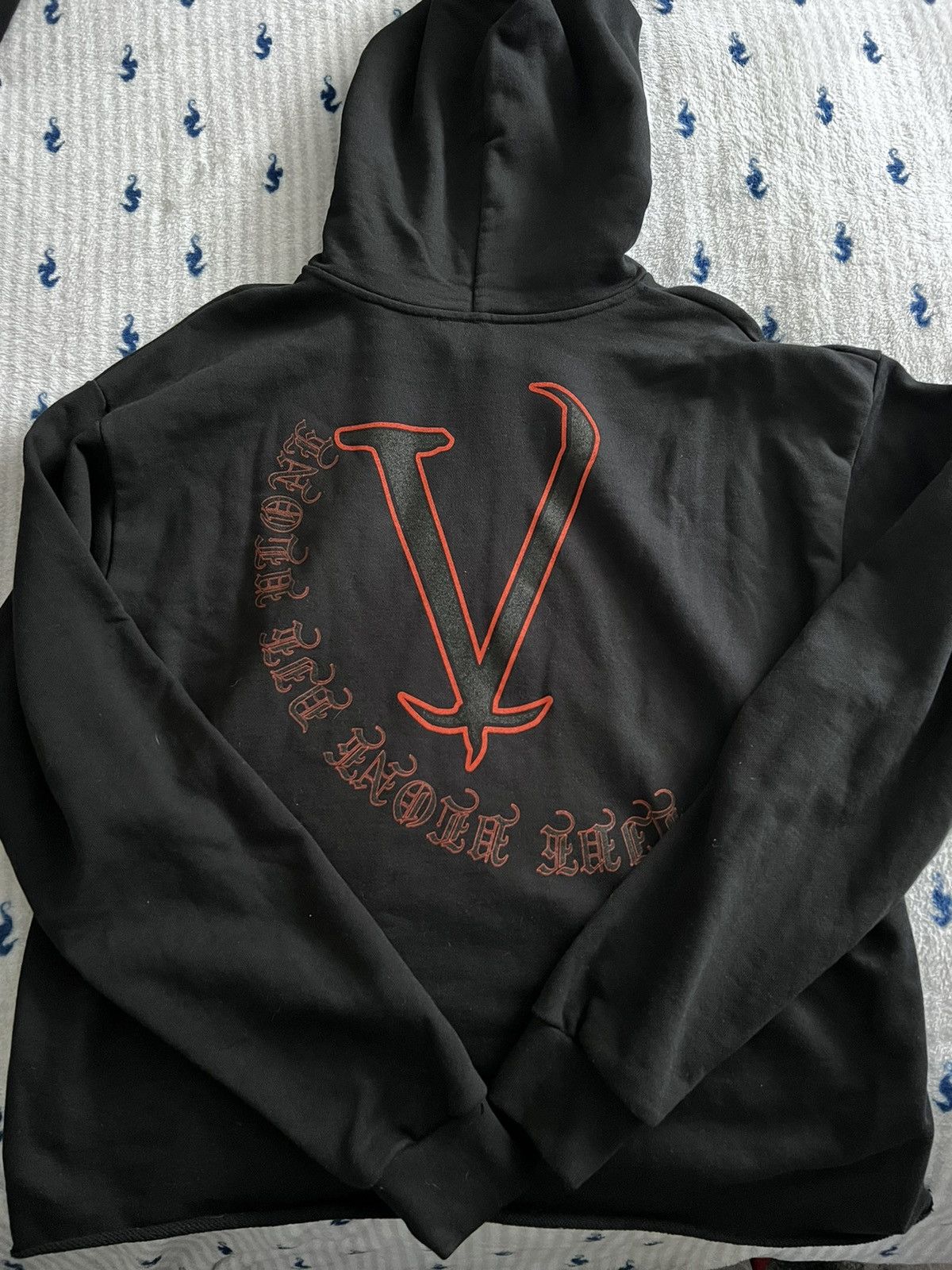 Vlone Vlone O Hoodie Black Red Grailed