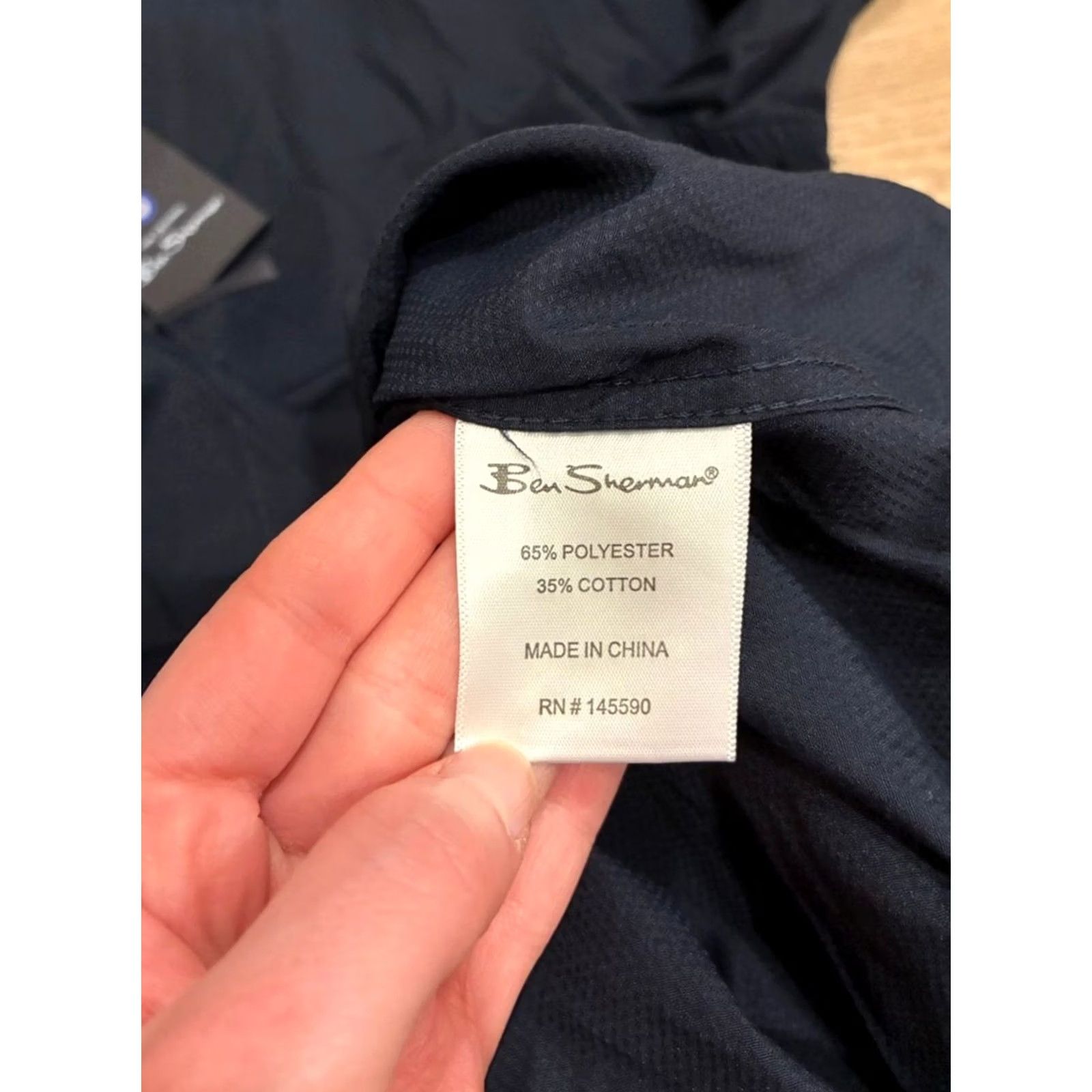 Ben Sherman NWT Ben Sherman Men’s Dobby Dot Shirt Navy Blue Button Up Size XL 17-17.5 Size US XL / EU 56 / 4 - 6 Thumbnail