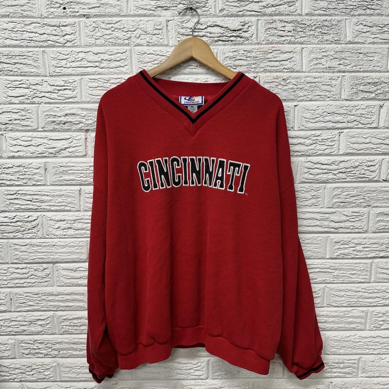 Logo Athletic Vintage Logo Athletic Cincinnati Reds Thermal Pullover XL Size US XL / EU 56 / 4 - 1 Thumbnail