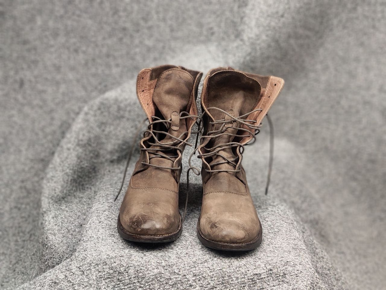 Pantanetti Pantanetti Design Brown Faded Leather Lace Up Ankle Boots Size US 10 / IT 40 - 7 Thumbnail