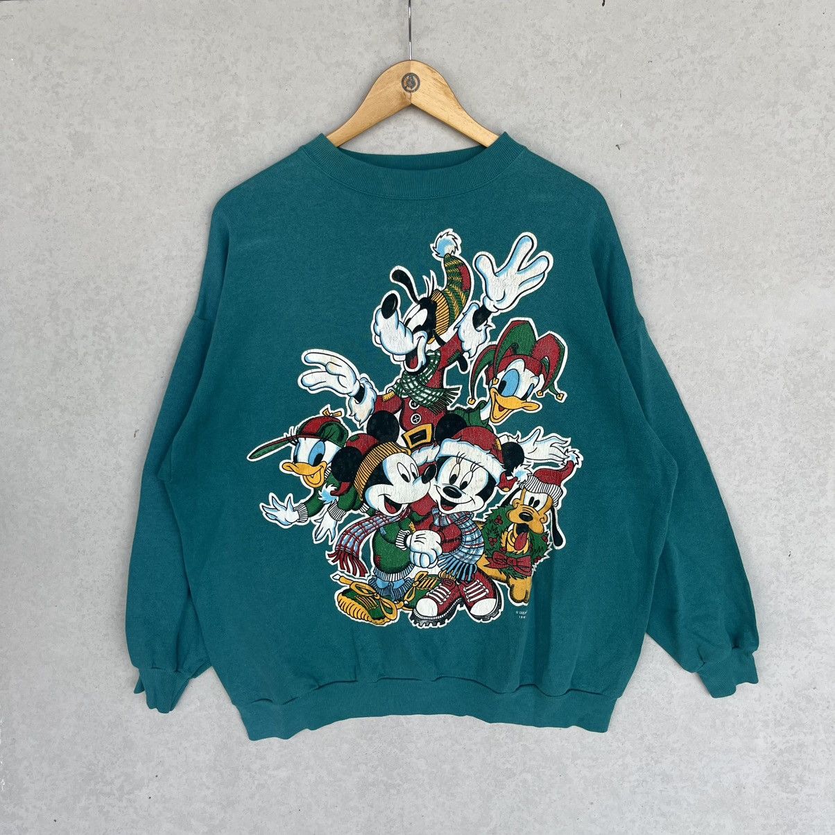 Other Vintage Disney Mickey Mouse ChristmasGreen Sweatshirt Size L Size L / US 10 / IT 46 - 1 Thumbnail