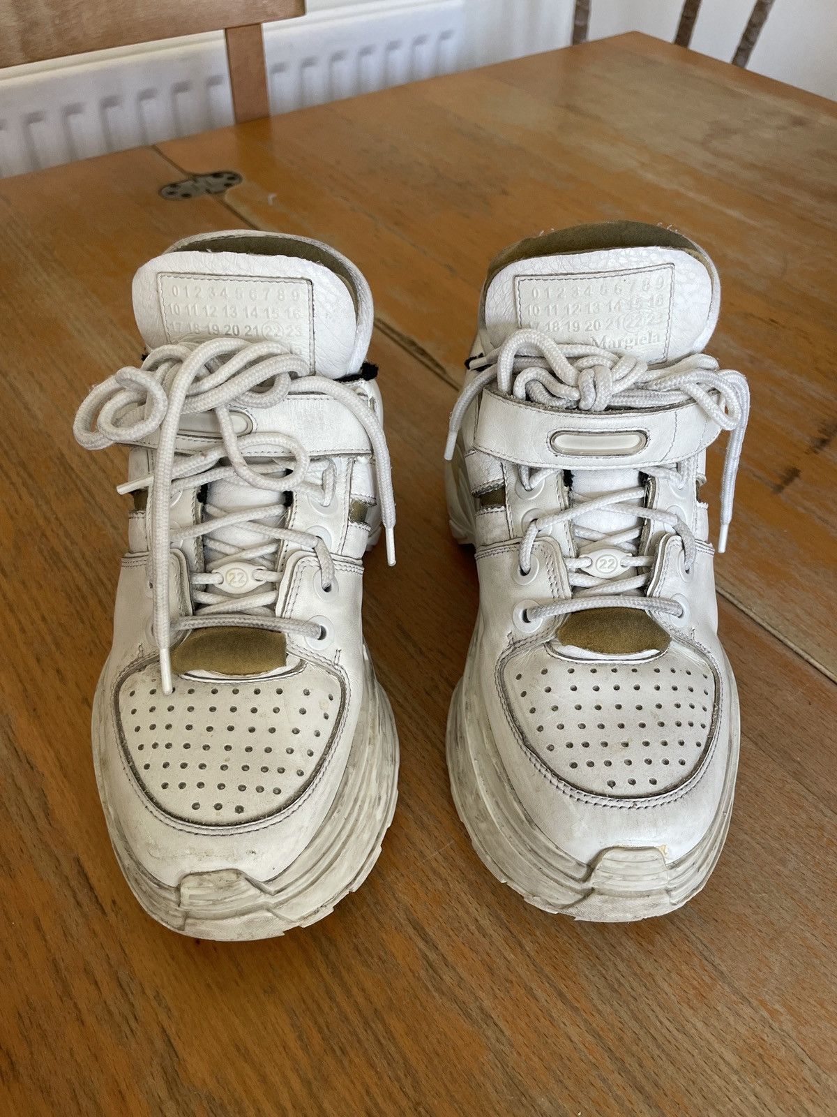 Maison Margiela Retro Fit Leather Sneakers Size US 7 / IT 37 - 4 Thumbnail