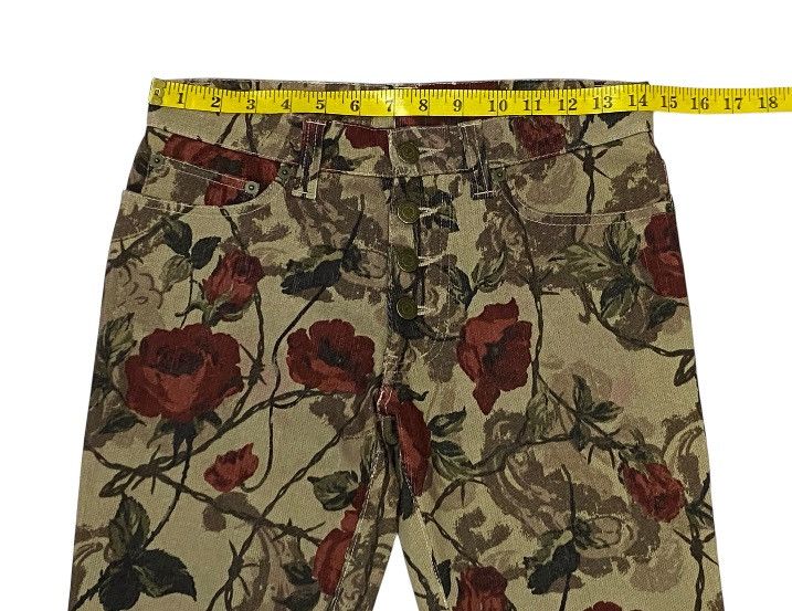Tornado Mart 💃 Tornado Mart Japan Flare Printed Flower Stretch Jeans Size 28" / US 6 / IT 42 - 13 Thumbnail
