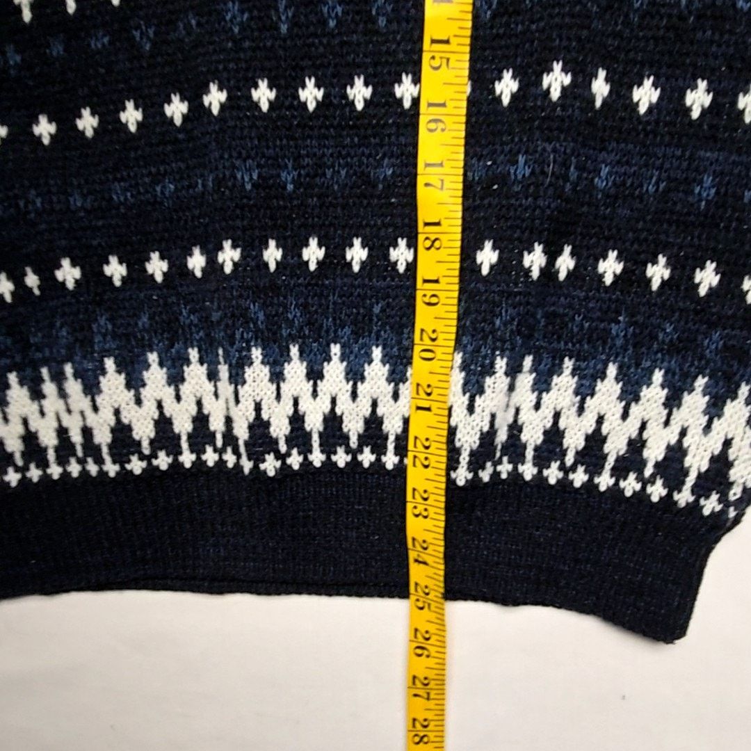 The Men's Store Vintage Nordic Pattern Blue White Sweater Mens XL 90s Size US XL / EU 56 / 4 - 8 Thumbnail