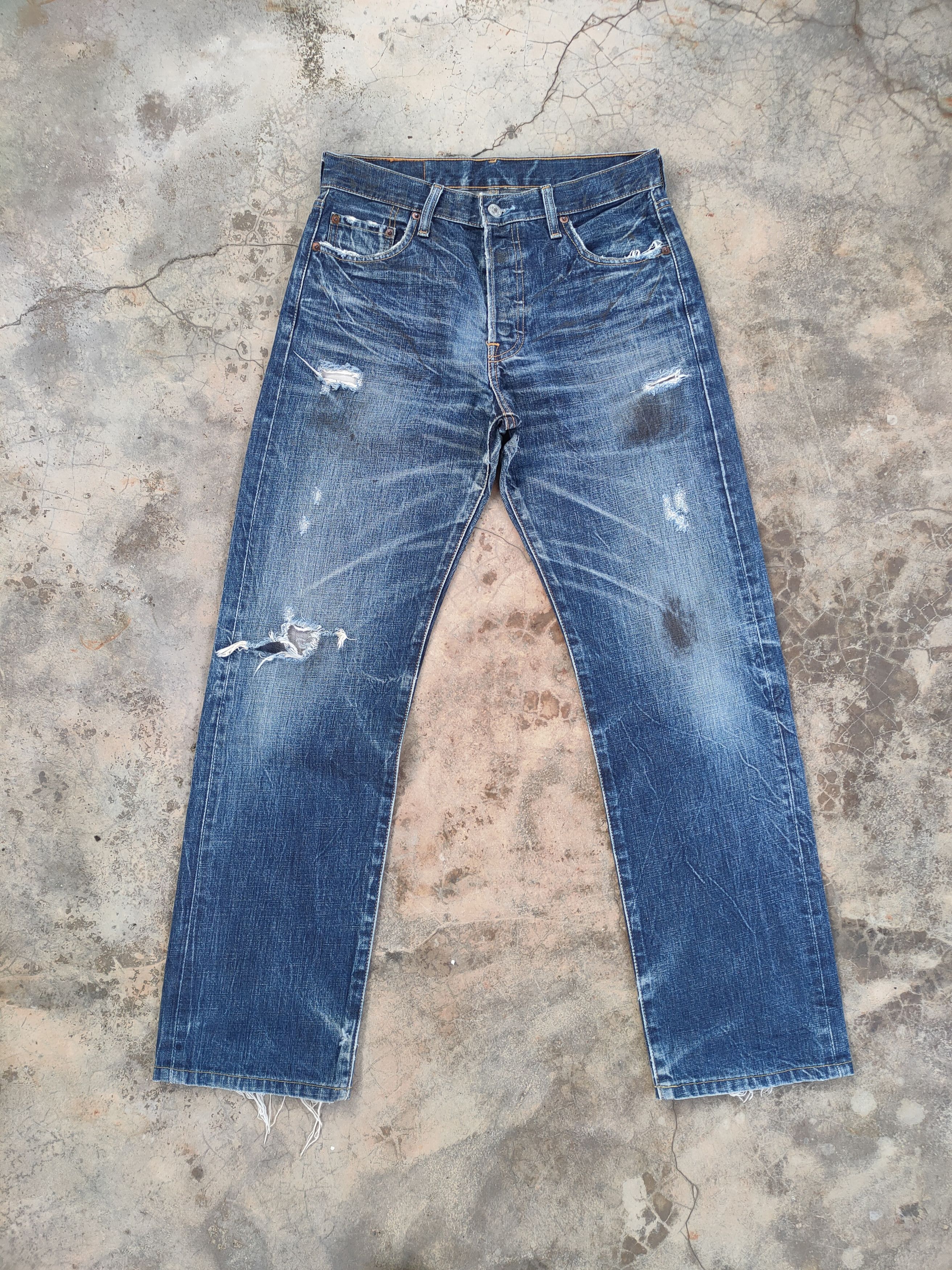 Levi's VINTAGE LEVI'S 501 FADED DISTRESSED JEAN DENIM PANTS Size US 30 / EU 46 - 2 Thumbnail