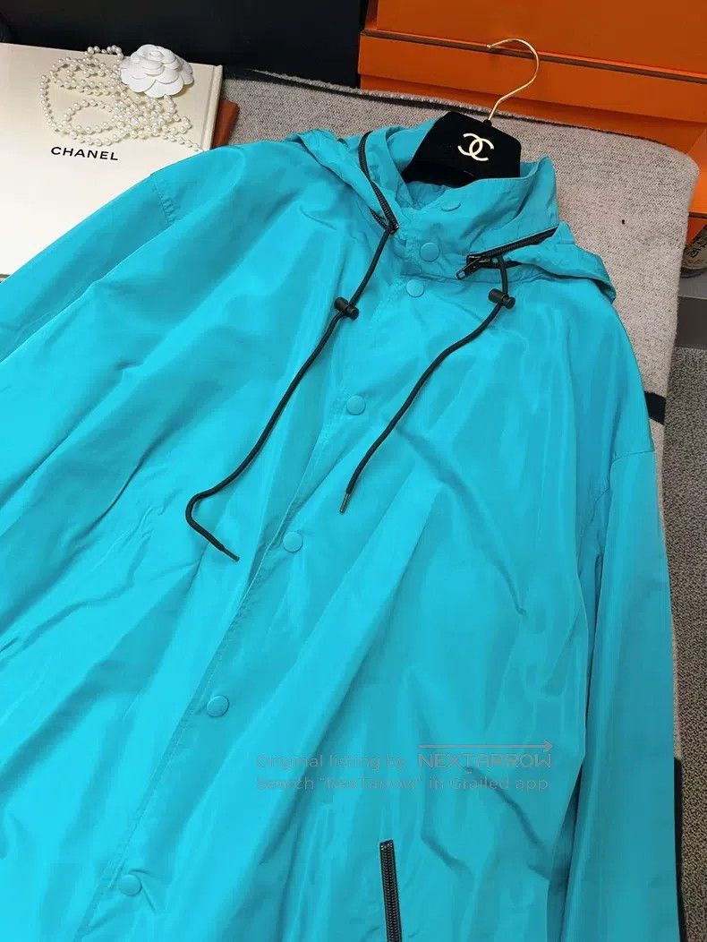 Balenciaga Balenciaga Windbreaker Jacket, Peacock Green Size XXS / US 00 / IT 34 - 4 Thumbnail