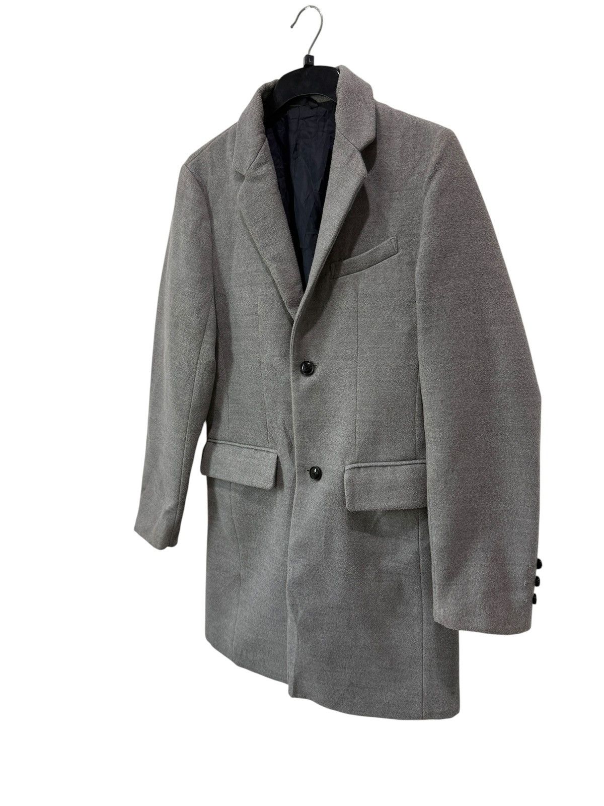 semanticdesign Semantic Design Minimal Grey Wool Single Breasted Overcoat Size M / US 6-8 / IT 42-44 - 3 Thumbnail