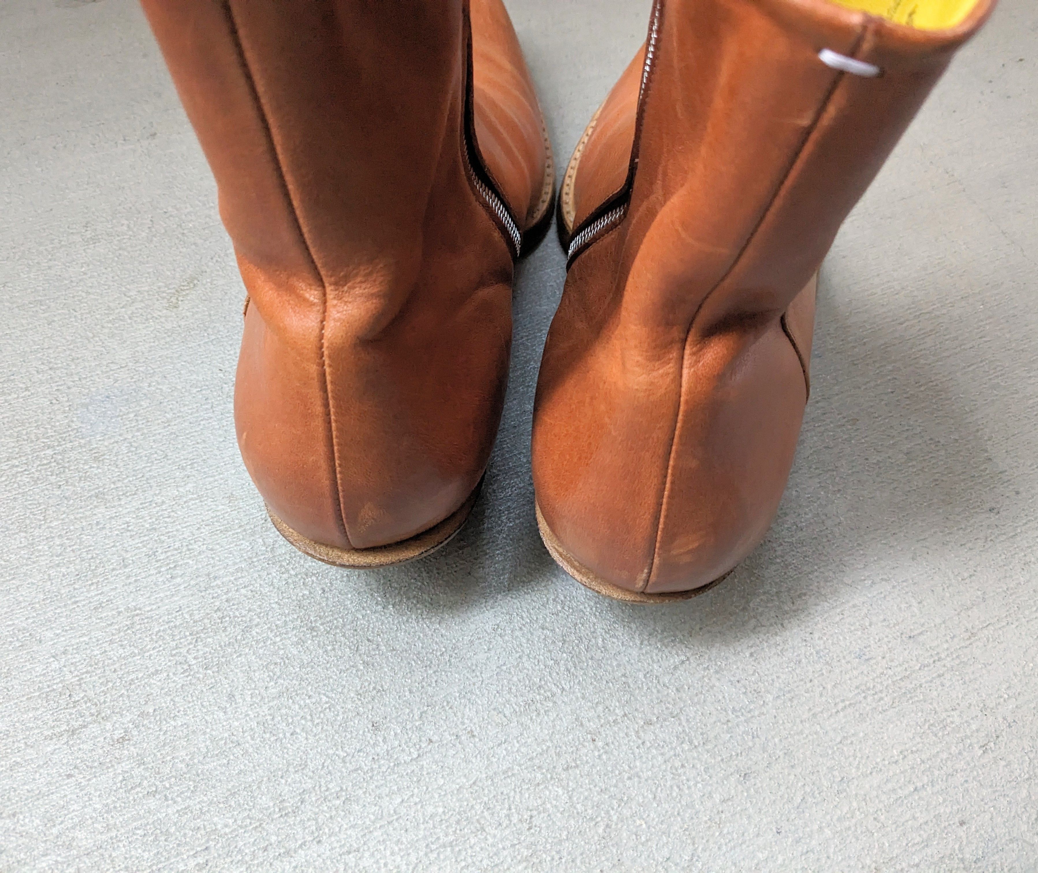 Maison Margiela Maison Margiela Side Zip Boots Brown 10 43 Leather Tan Size US 10 / EU 43 - 15 Thumbnail