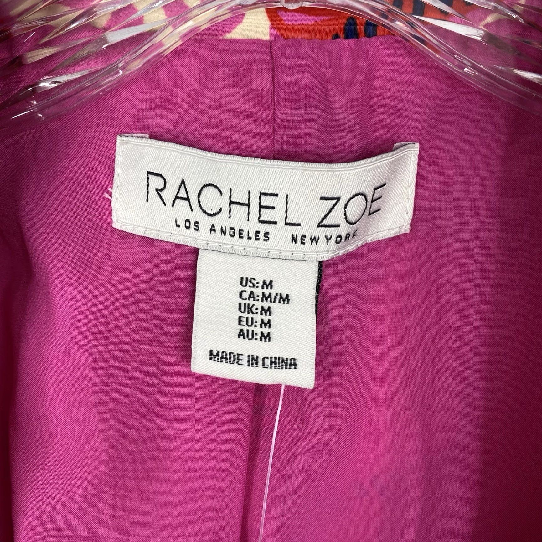 Rachel Zoe Rachel Zoe Blazer Shirt Womens M Pink Satin Geometric Baroque Beadwork 90s Designer Luxe NWT Size M / US 6-8 / IT 42-44 - 3 Thumbnail