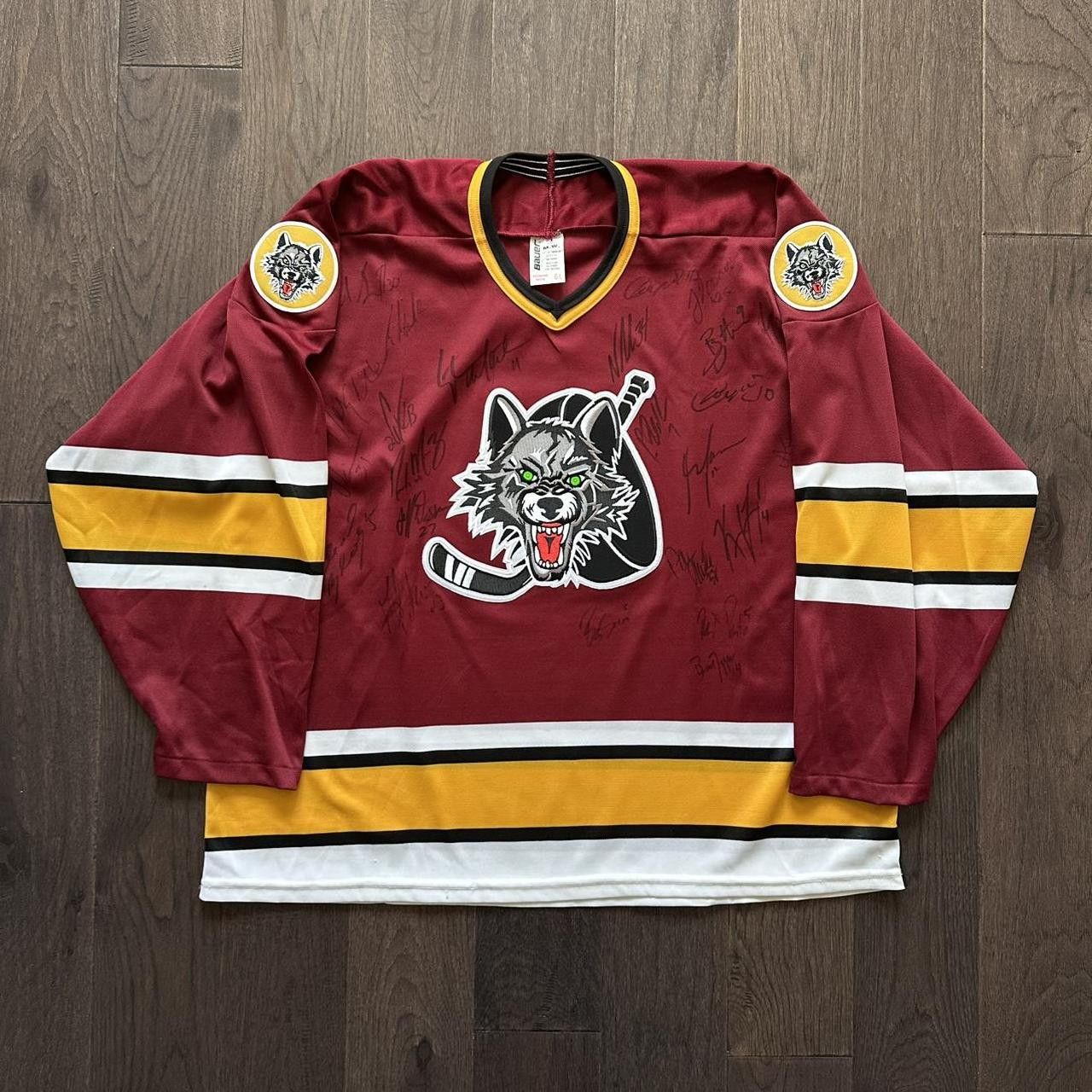 Vintage Chicago Wolves AHL Signed Hockey Jersey