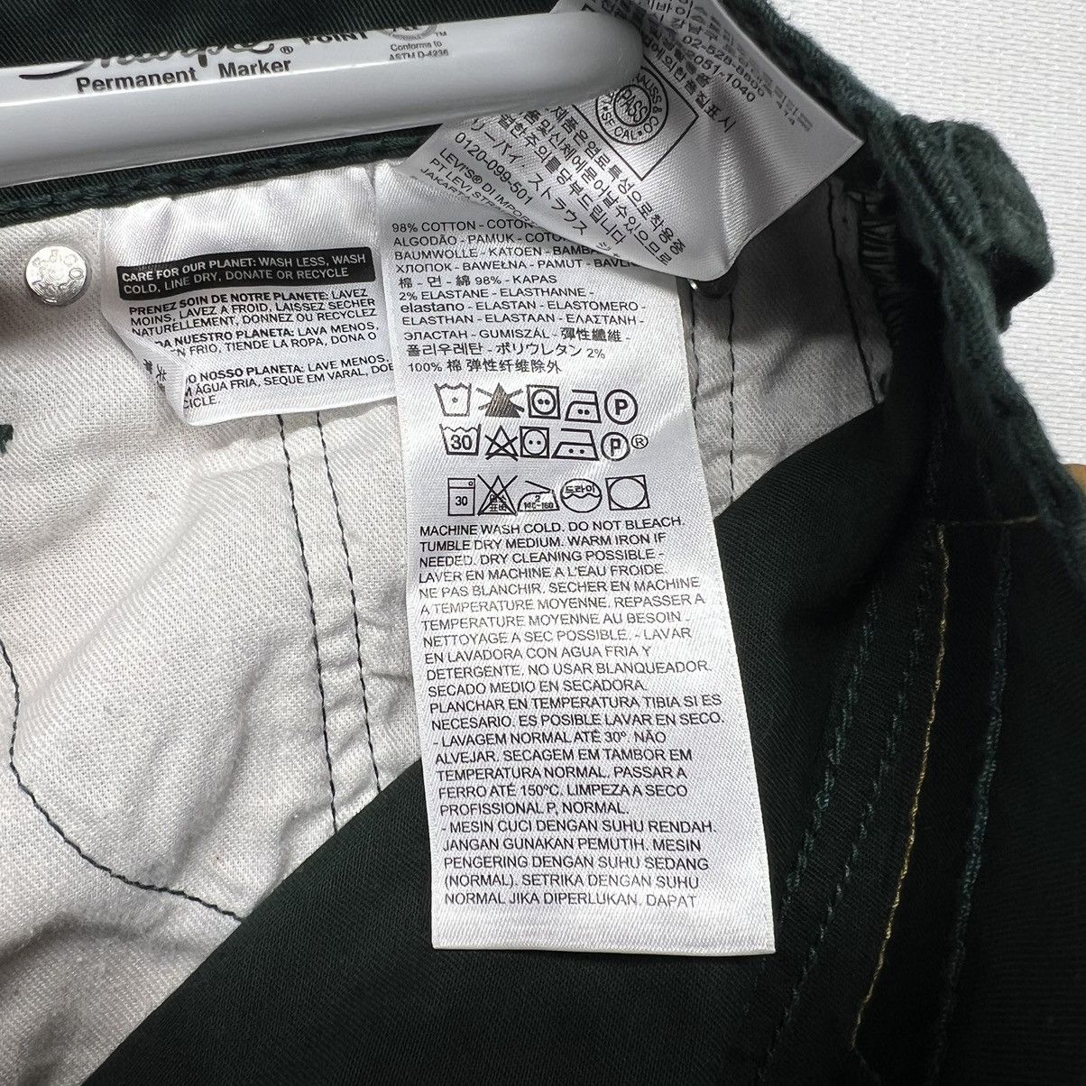 Levi's Levis Pants Green 502 Regular Taper Fit Pants Preppy Y2K Size US 29 - 12 Thumbnail