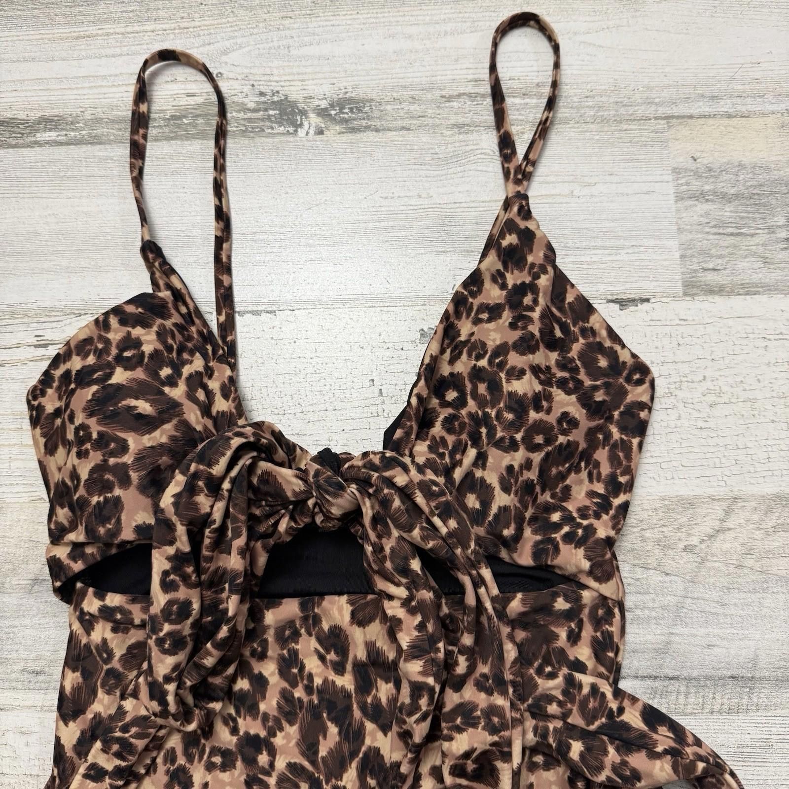 Designer Aerie leopard one piece swimsuit small Size ONE SIZE - 3 Thumbnail