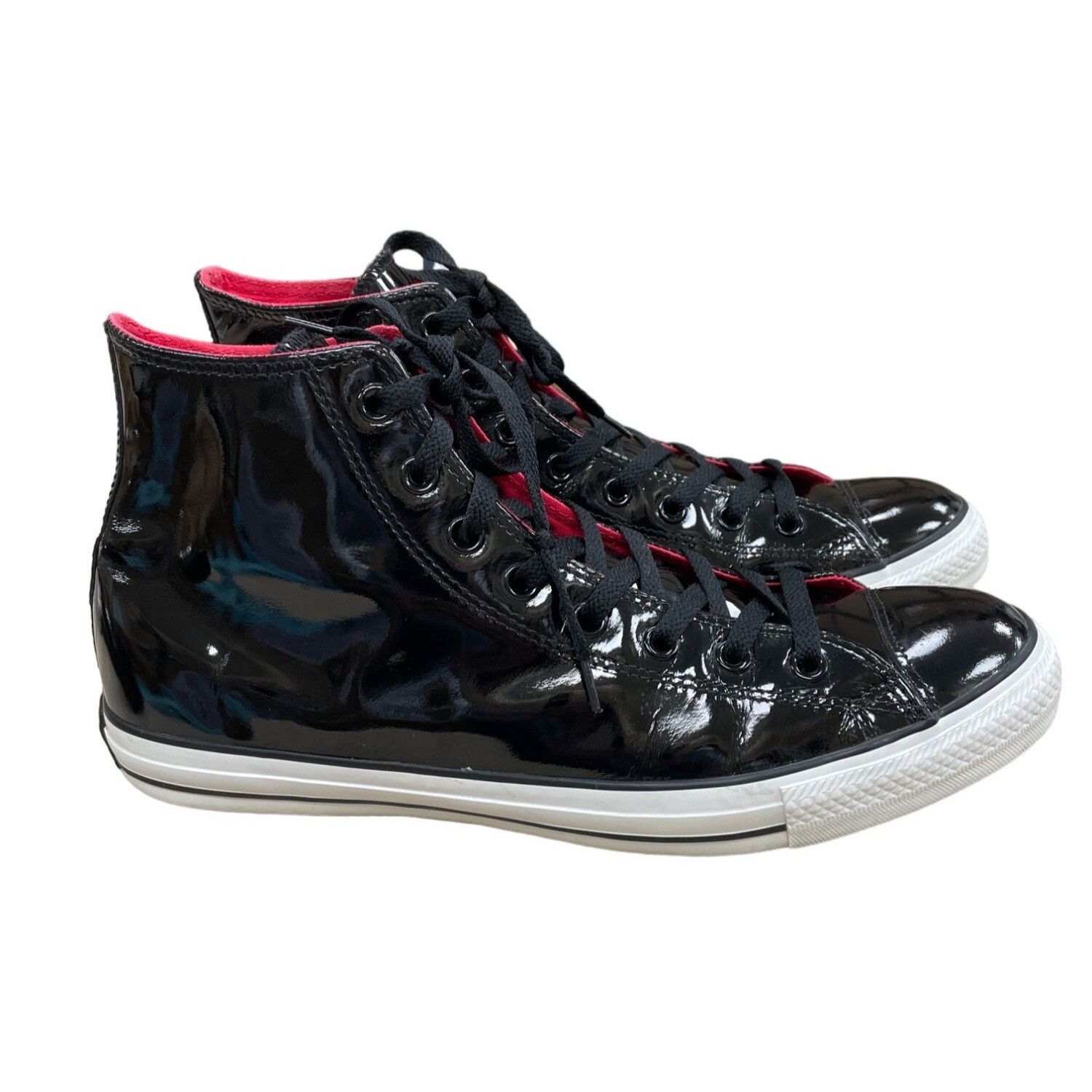 Other Converse All Star Mens Black Patent Leather High Top Sneaker Grailed