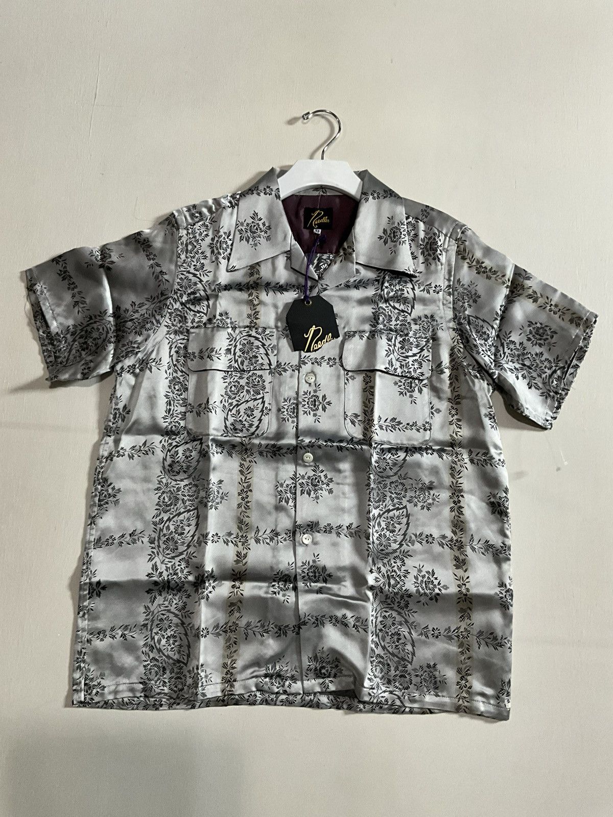 Needles Needles japan bowling floral silver oversized shirt Size US XS / EU 42 / 0 - 1 Thumbnail