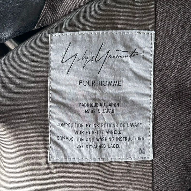Yohji Yamamoto Yohji Yamamoto size m 91aw 6.1 Sheepskin Collar Dark Green Size 36R - 5 Thumbnail