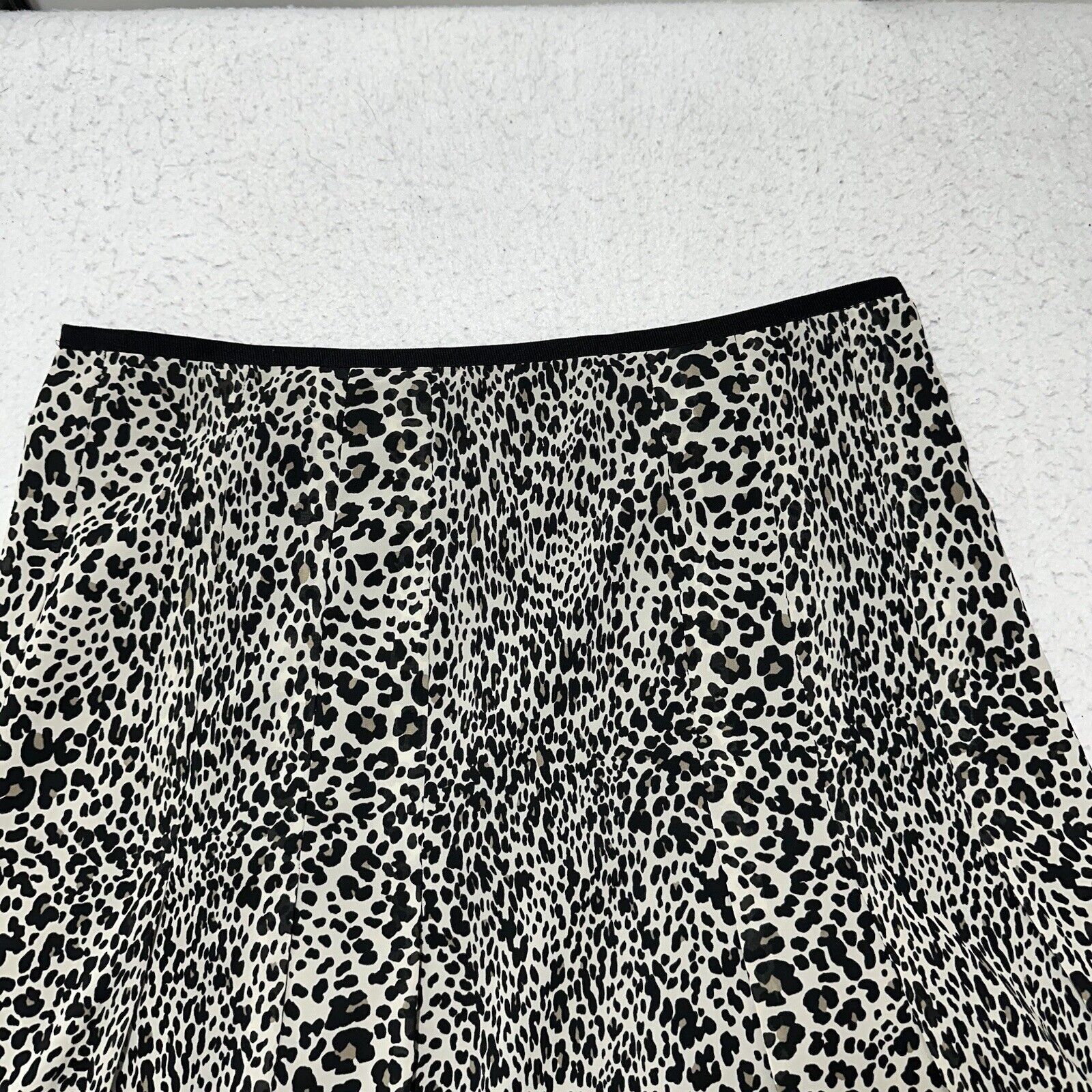 Other Worthington Women's 14 Black White Leopard Print Skirt Lined Size 36" / US 14 / IT 50 - 2 Thumbnail
