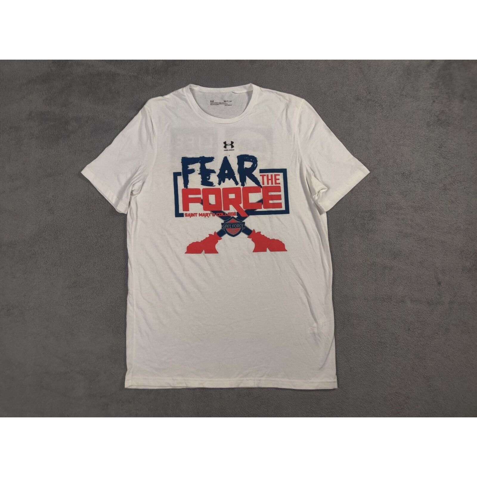 Under Armour St Marys College Shirt Adult Mens Small White Fear The Force Size US S / EU 44-46 / 1 - 1 Thumbnail