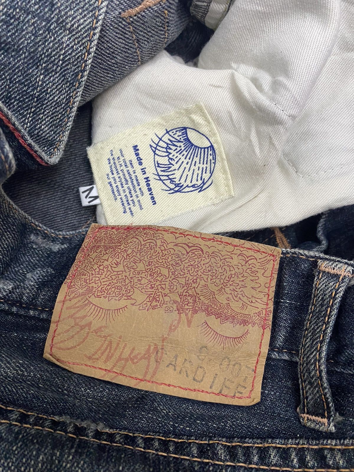 If Six Was Nine × Japanese Brand × Le Grande Bleu (L.G.B.) SOUL OF FREEDOM DISTRESSED DENIM JEANS RARE Size US 31 - 9 Thumbnail