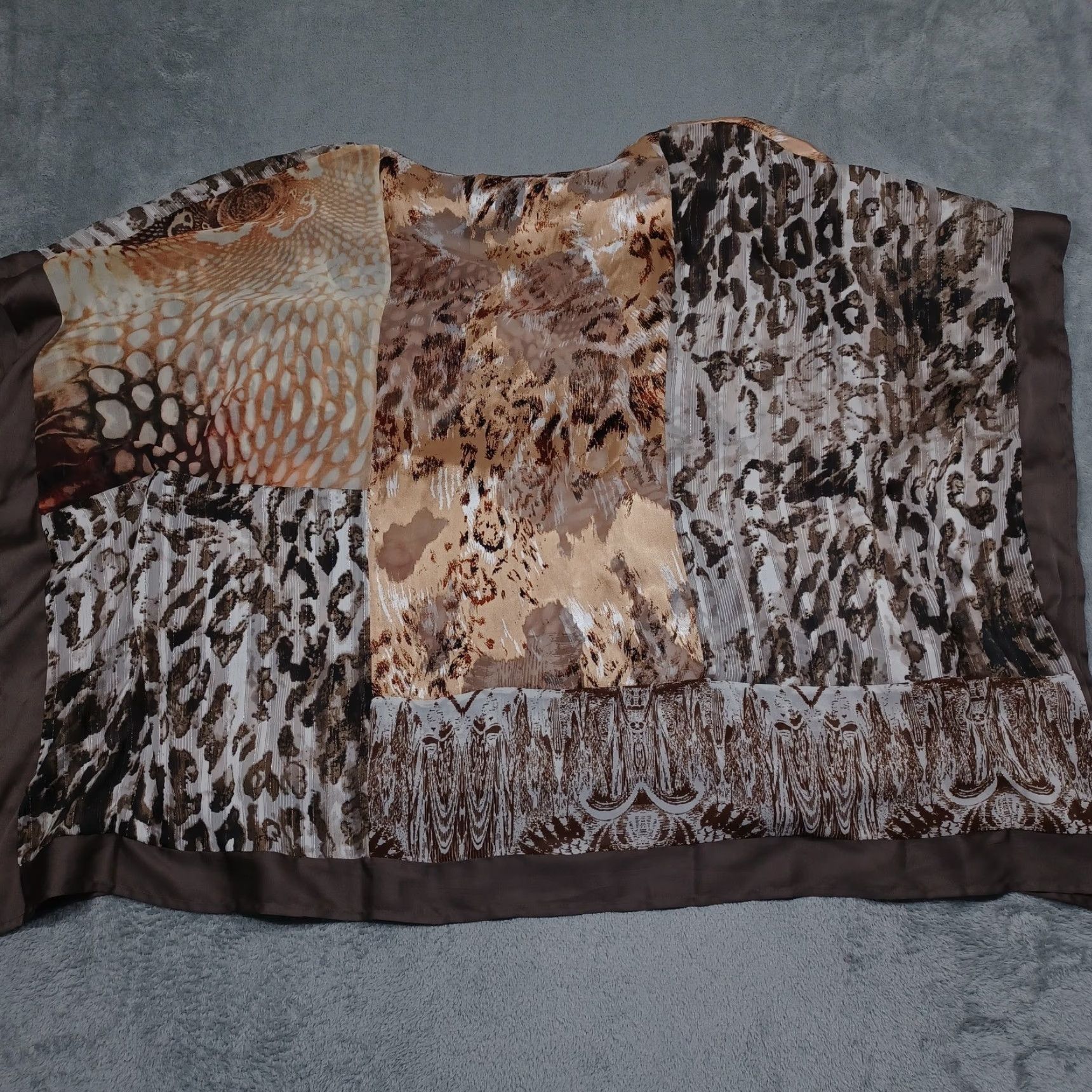 Vintage Chicos Top Womens Large Animal Print Patchwork Lightweight NWT Size L / US 10 / IT 46 - 5 Thumbnail