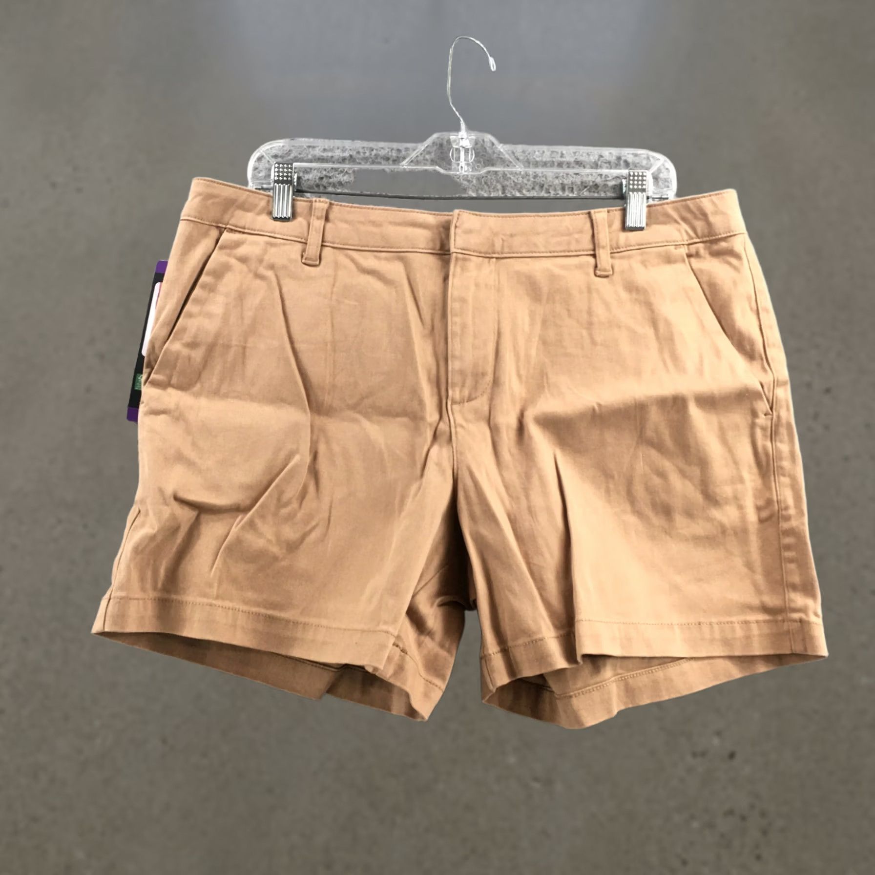 Banana Republic Banana Republic Shorts Womens 14 Brown Chino Cotton Blend High Rise Zip Fly Size 36" / US 14 / IT 50 - 1 Thumbnail
