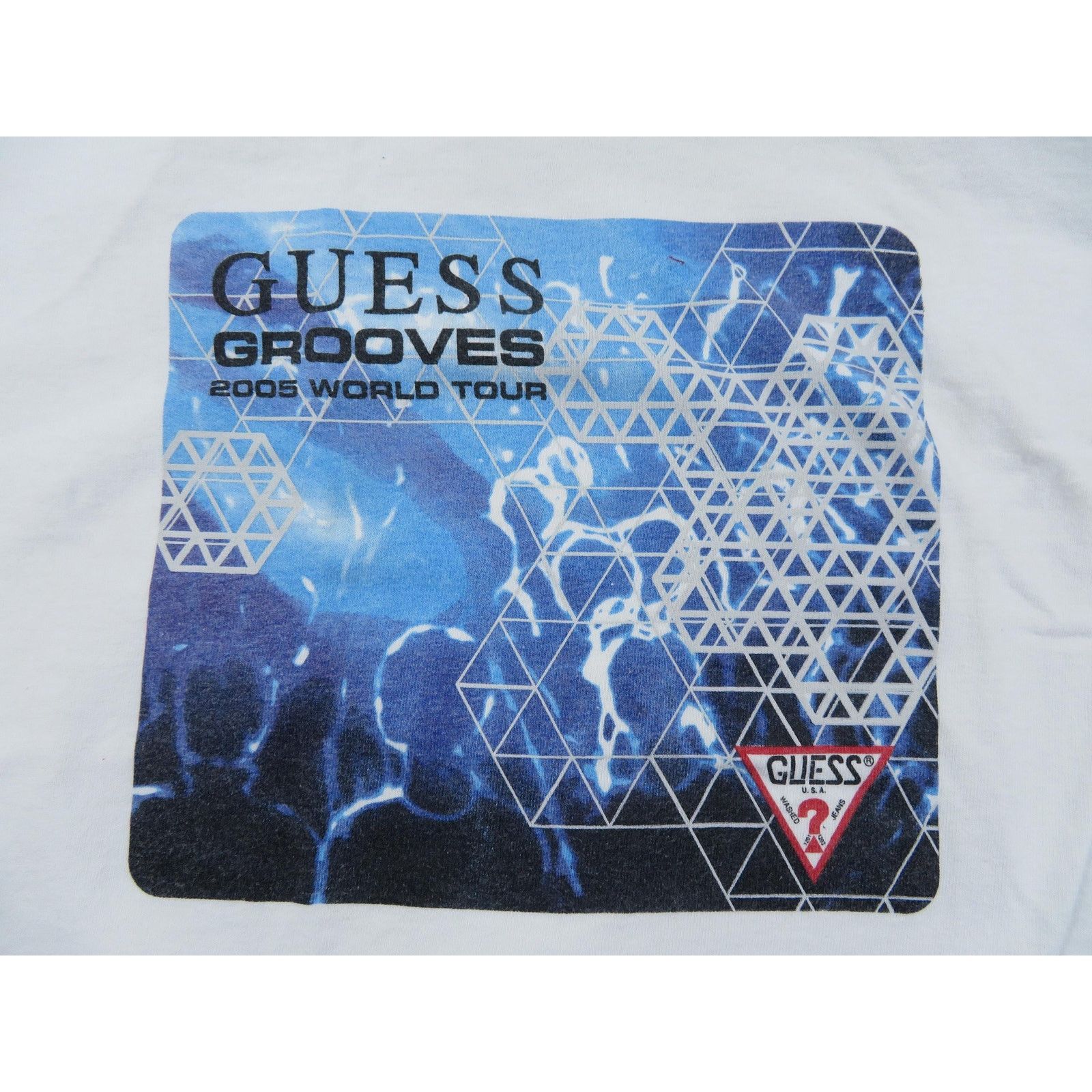 Guess Guess Grooves 2005 Tour T-shirt, Double Sided, White Sz L Size US L / EU 52-54 / 3 - 2 Thumbnail