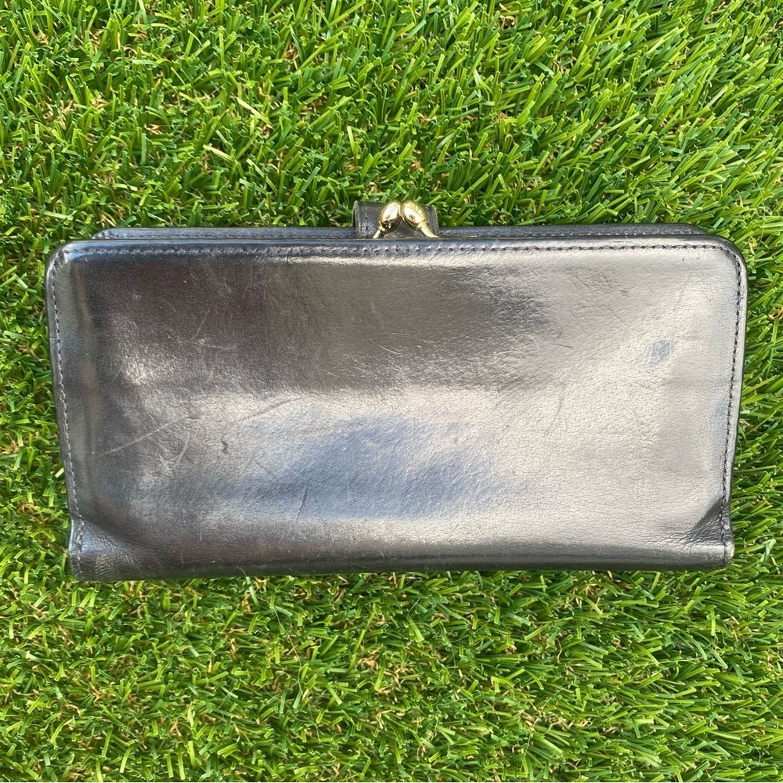 Coach VTG 80’s NWOT COACH LEATHER BRASS COIN CLASP BLACK WALLET Size ONE SIZE - 3 Thumbnail