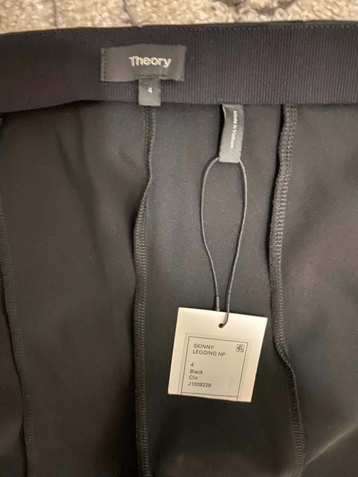 Theory NWT THEORY High-shine Legging with Ankle Zippers (US 4) Size 27" / US 4 / IT 40 - 8 Thumbnail