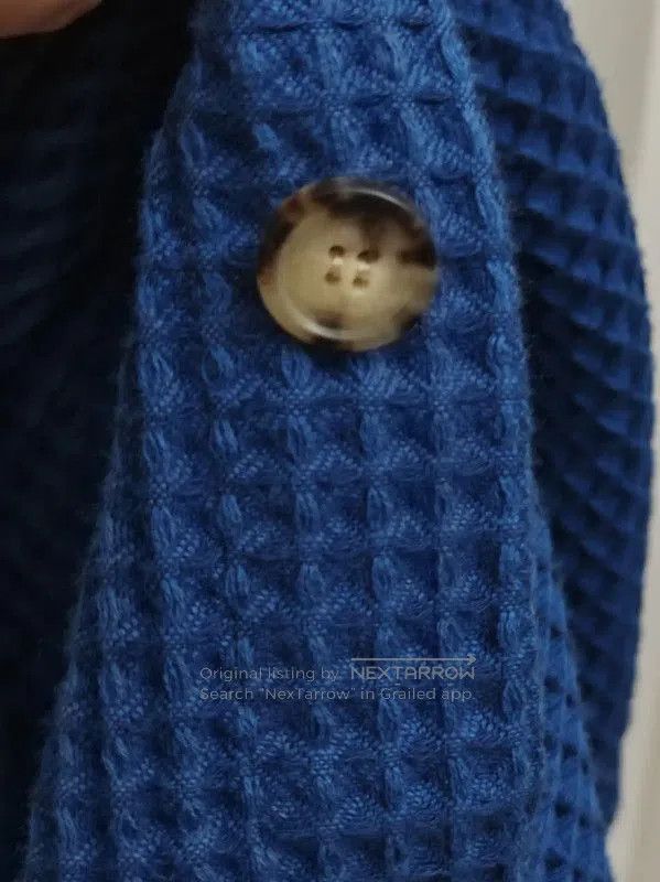 Loewe Loewe Blue Check Long Sleeve Cardigan . Size XL / US 12-14 / IT 48-50 - 4 Thumbnail