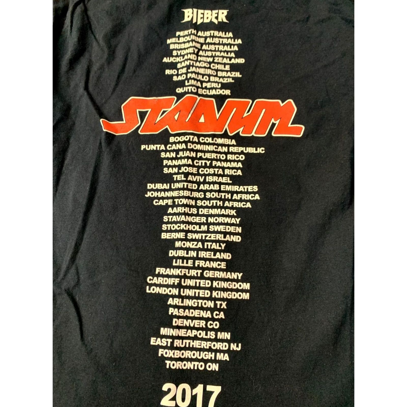 Vintage TEAM BIEBER TOUR 2017 BAND JERSEY T-SHIRT TEE OFFICIAL PRODUCT SIZE S MEN Size US S / EU 44-46 / 1 - 7 Thumbnail