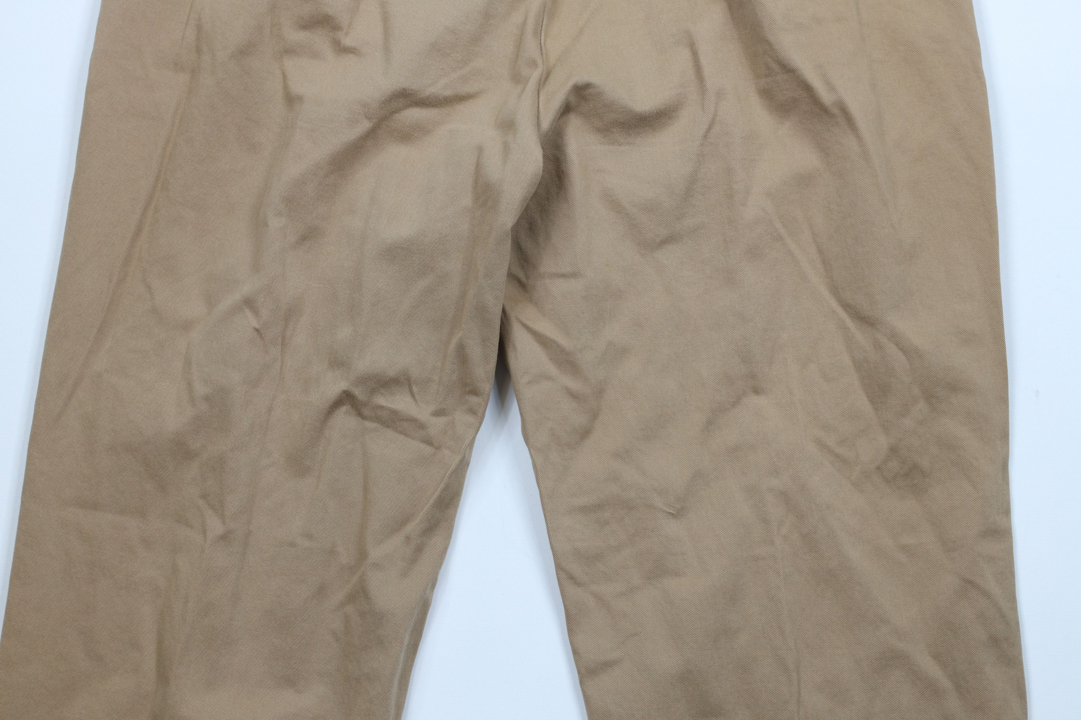 Ralph Lauren × Vintage Vintage 90s Ralph Lauren Wide Leg Chino Pants Brown Cotton Size US 34 / EU 50 - 11 Thumbnail