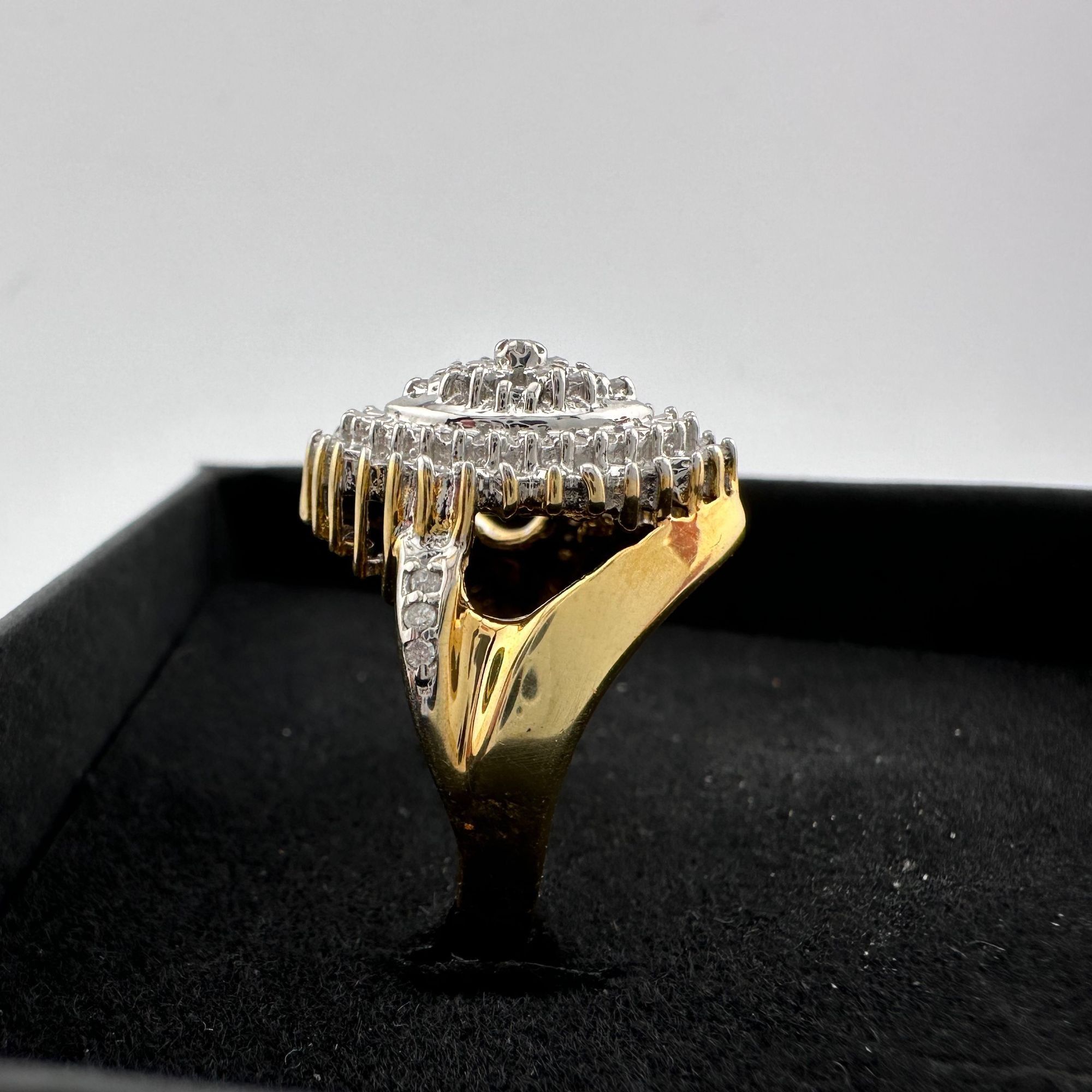 Other Marquise Cut 1/2 Carat Diamond Ring - Gold Plated Silver Size ONE SIZE - 5 Thumbnail