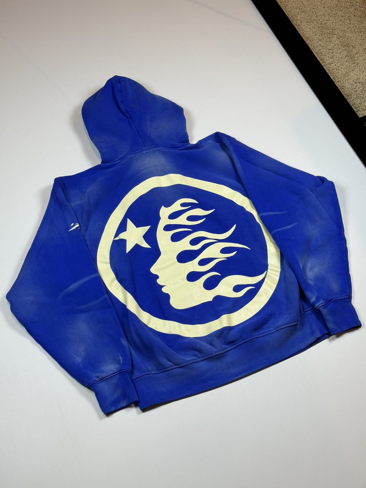 HELLSTAR 💫 Hellstar “No Guys No Glory” Hoodie - Blue - Large Size US L / EU 52-54 / 3 - 2 Thumbnail