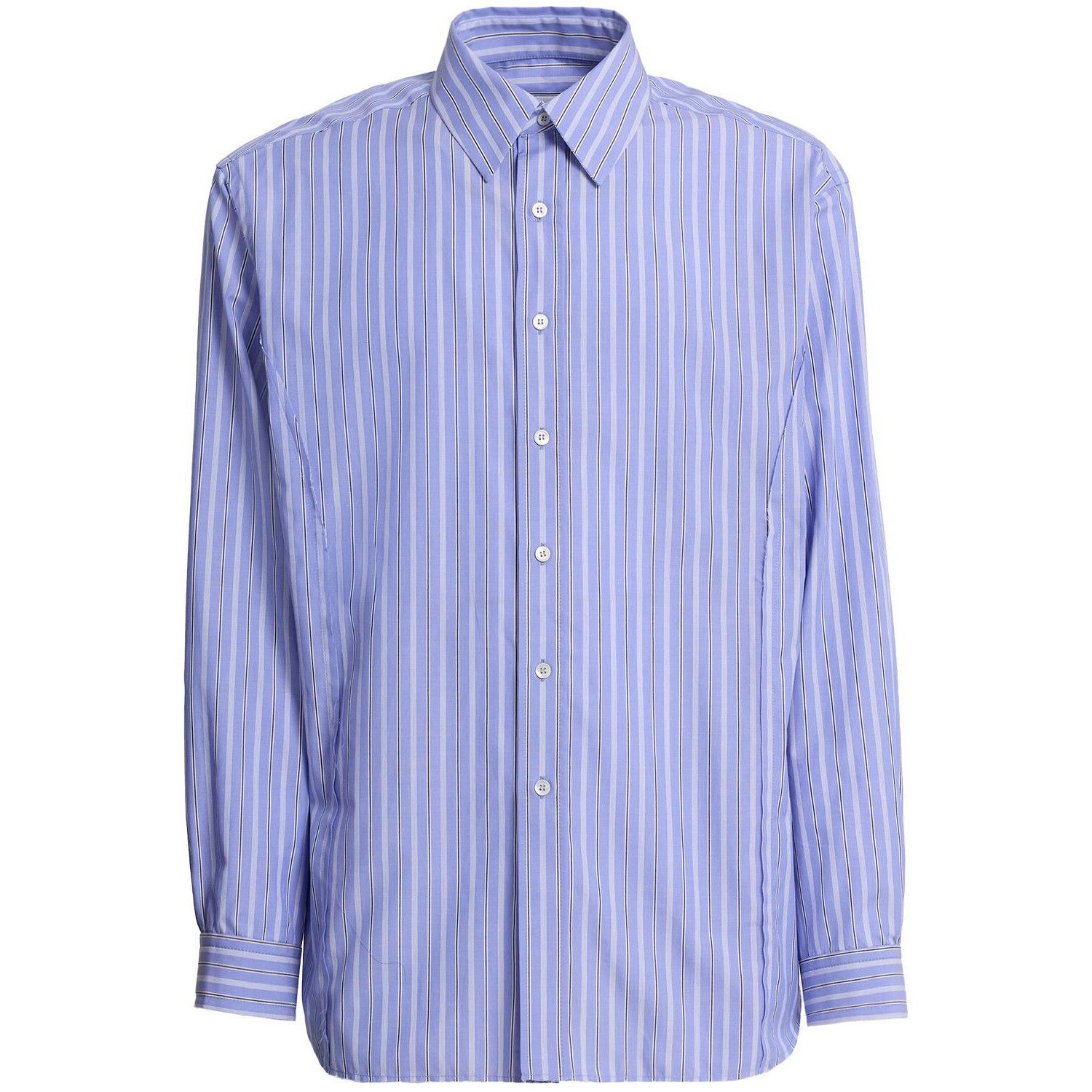 MAISON MARGIELA Striped Blue Cotton Shirt New And Authentic