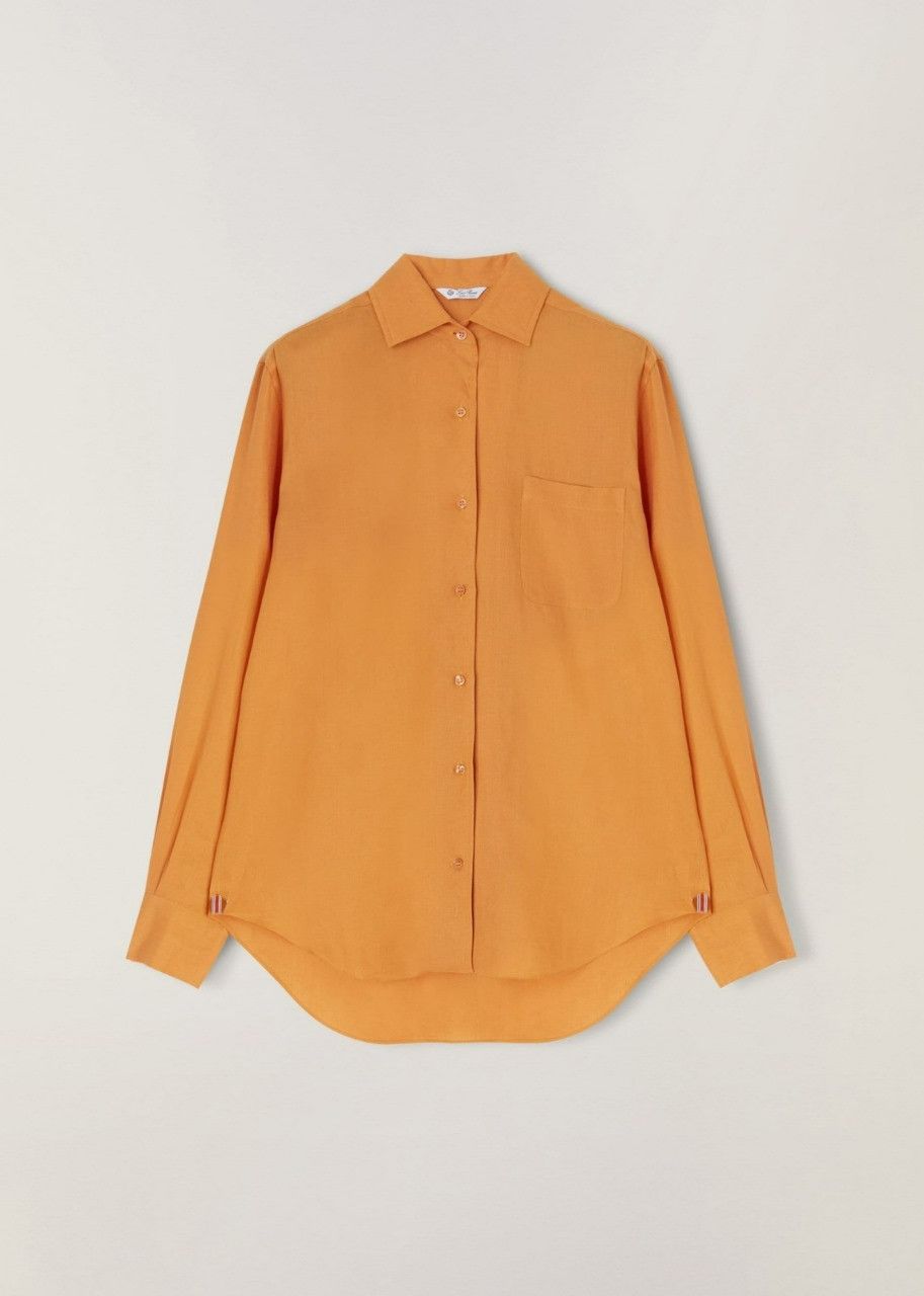 image of Loro Piana O1Srvl11E0524 Shirt In Mustard, Women's (Size Large)
