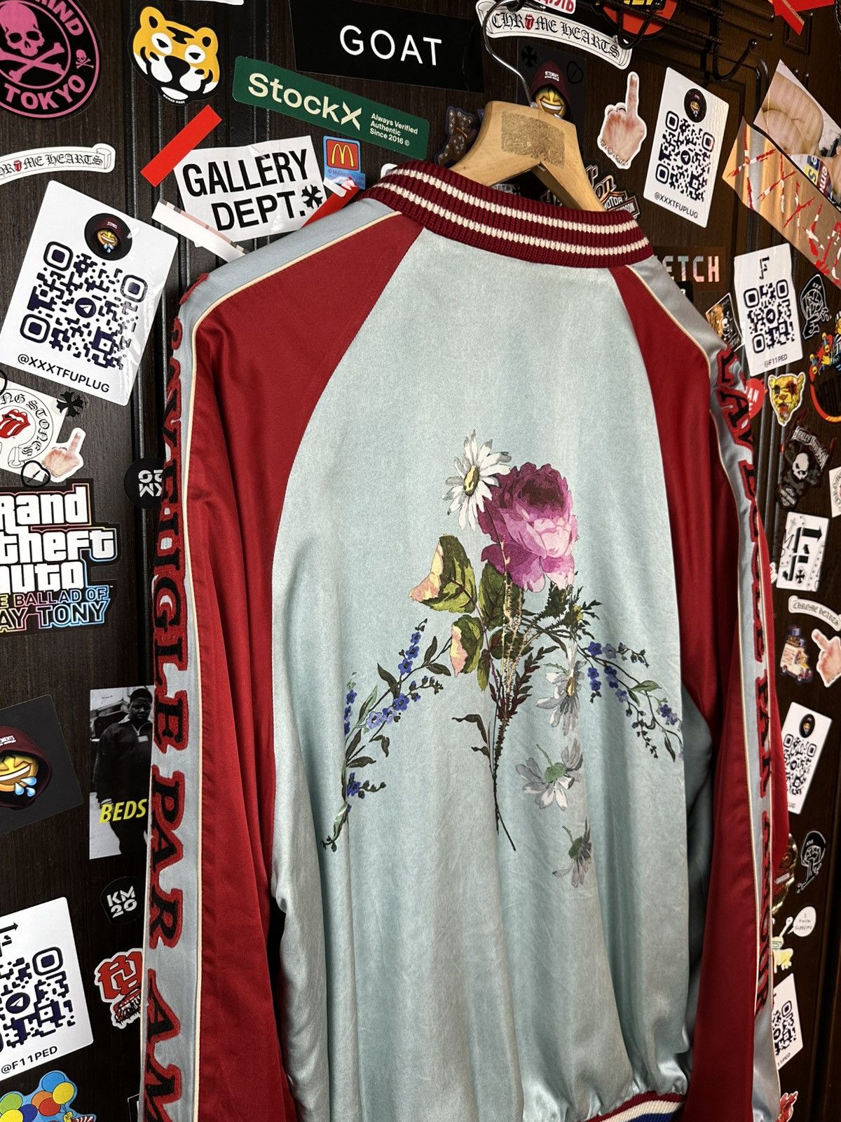 Gucci Gucci 2017 Amour illuminati Silk Bomber XXL Size US XL / EU 56 / 4 - 5 Thumbnail