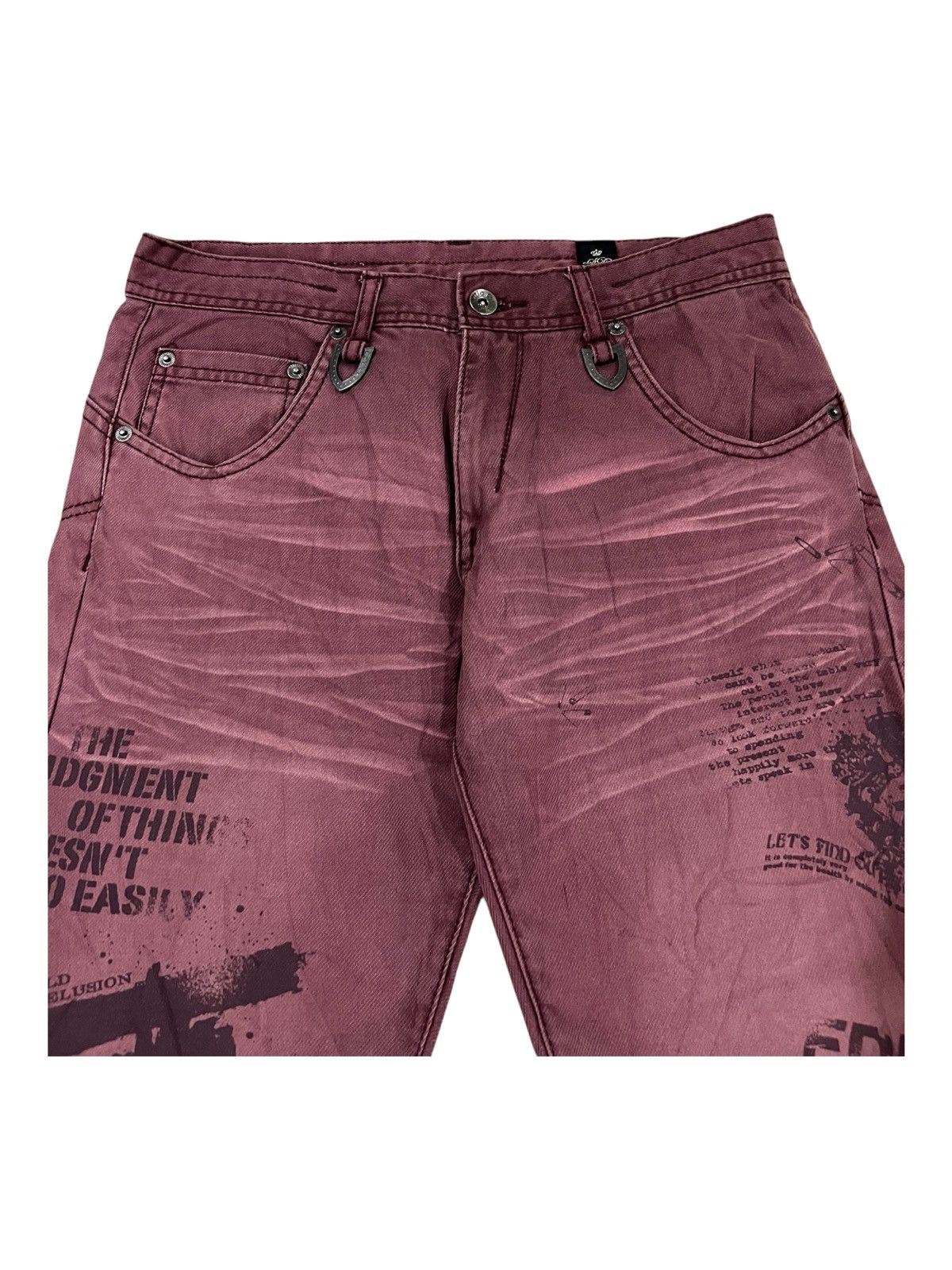 If Six Was Nine × Yasuyuki Ishii × semanticdesign Semantic Design 🇯🇵 Anarchy Poems Whiskers Flare Jeans Denim Size US 30 / EU 46 - 2 Thumbnail