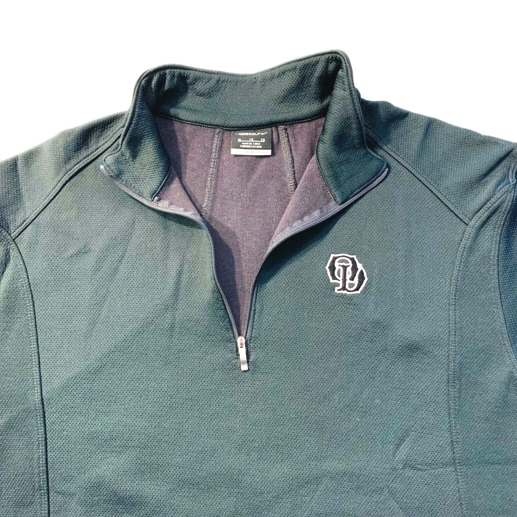 Nike Nike Golf 1/2 Zip Pullover Sweatshirt Dark Green XL Mens Sweatshirt Breathable Cotton Blend Zipper Swoosh Logo NWOT Golf Athleisure All Seasons Size US XL / EU 56 / 4 - 2 Thumbnail