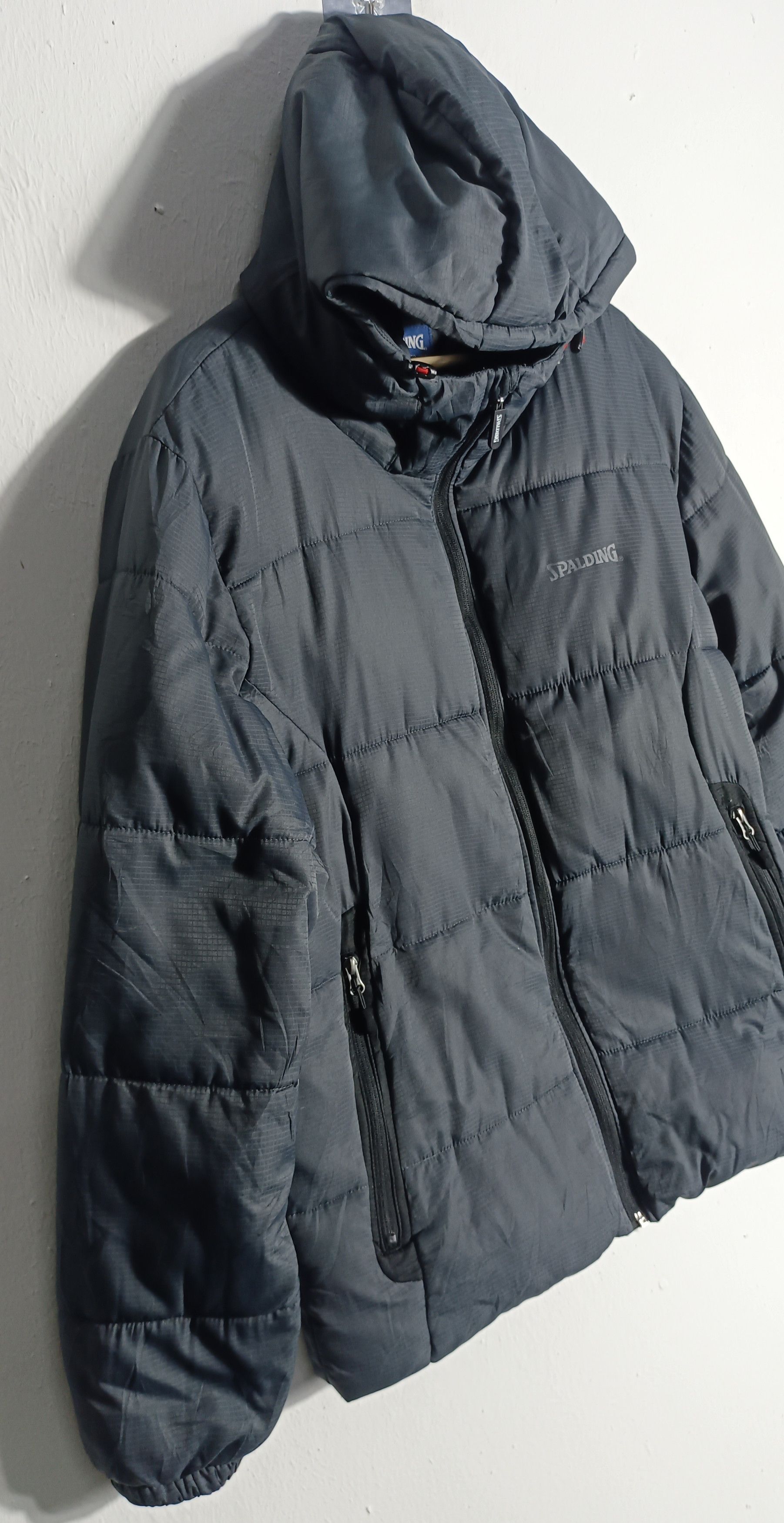 Spalding × Vintage 🔥Spalding Puffer Down Zipper Hoodie Size US XL / EU 56 / 4 - 6 Thumbnail