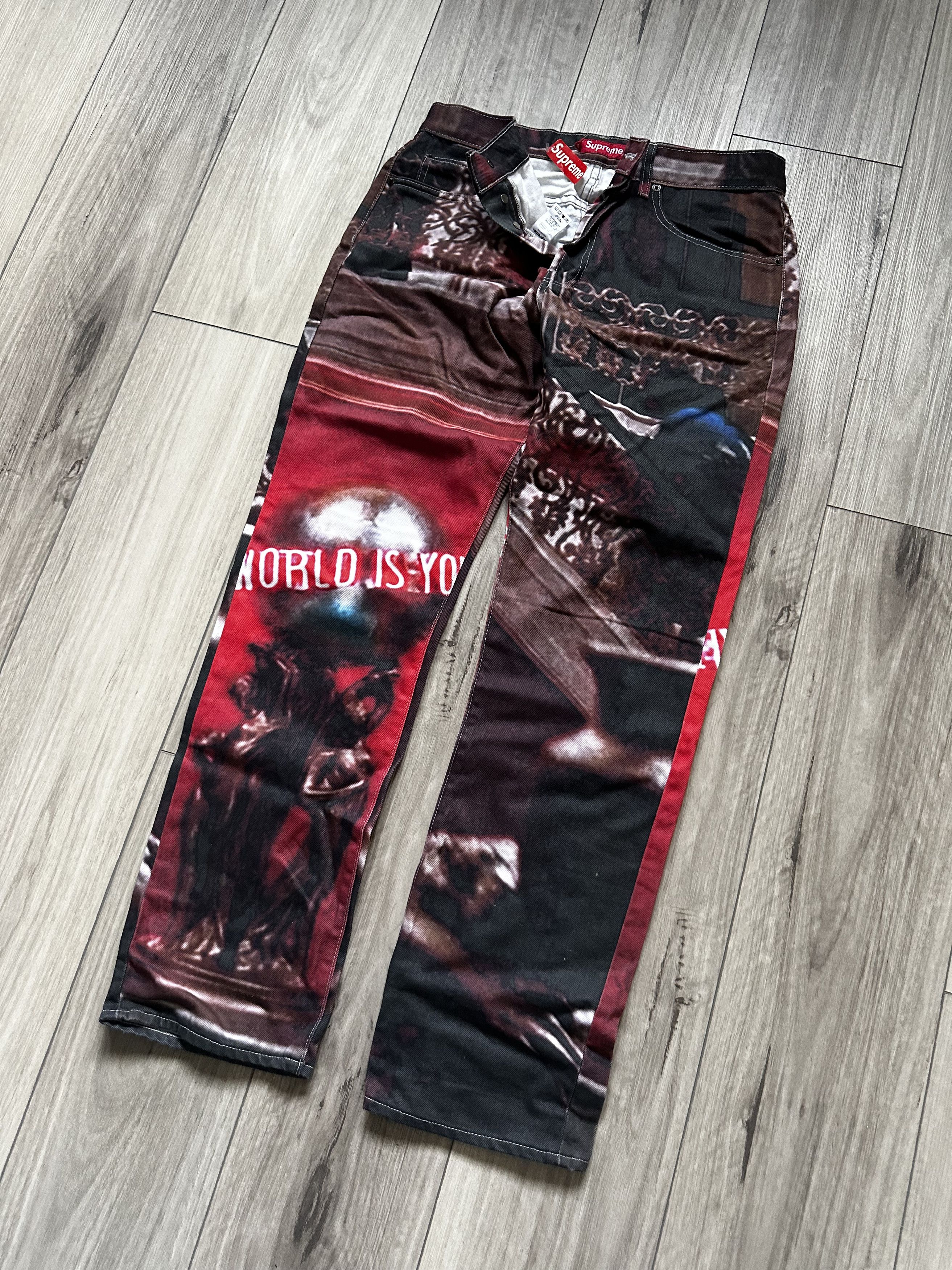 Supreme Supreme FW 2017 Scarface the World Is Yours Jeans Size US 32 / EU 48 - 3 Thumbnail