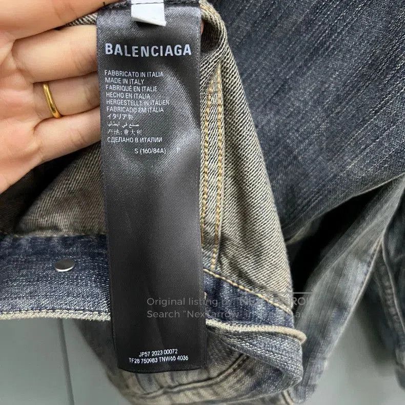 Balenciaga Balenciaga Double B Print Denim Jacket. Size US XS / EU 42 / 0 - 3 Thumbnail