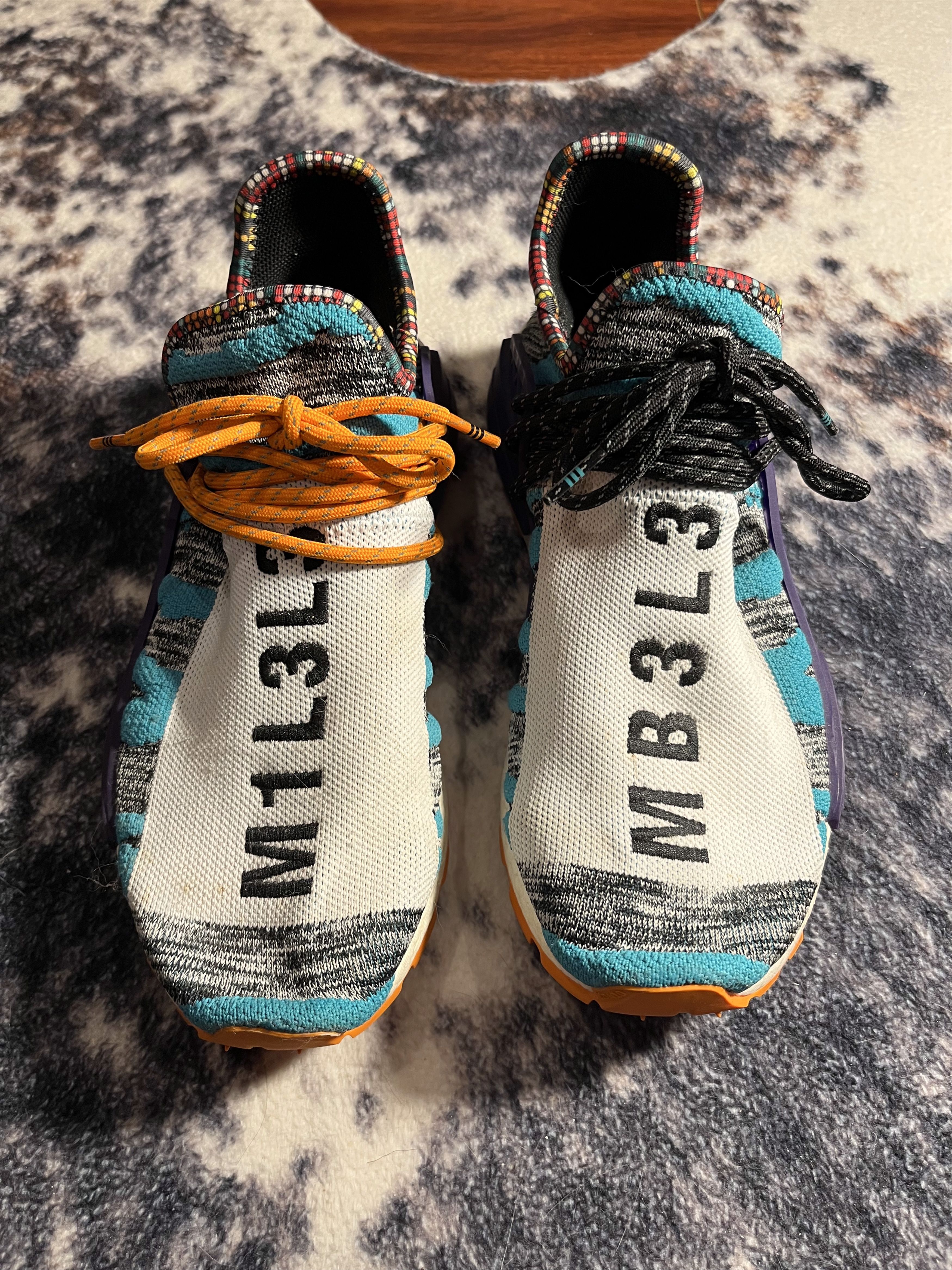 Adidas Adidas Pharrell Williams Solar HU NMD "Solar Pack - M1L3L3" Size US 9 / EU 42 - 2 Thumbnail